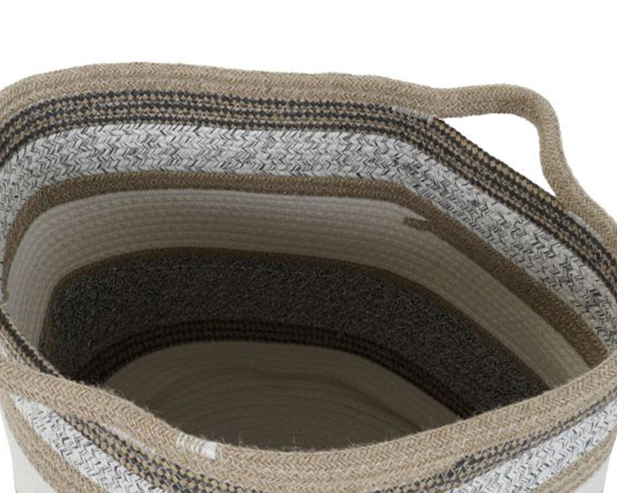 Cesta Junta Grigio Large D40 in Cotone e Iuta - Item - immagine 3