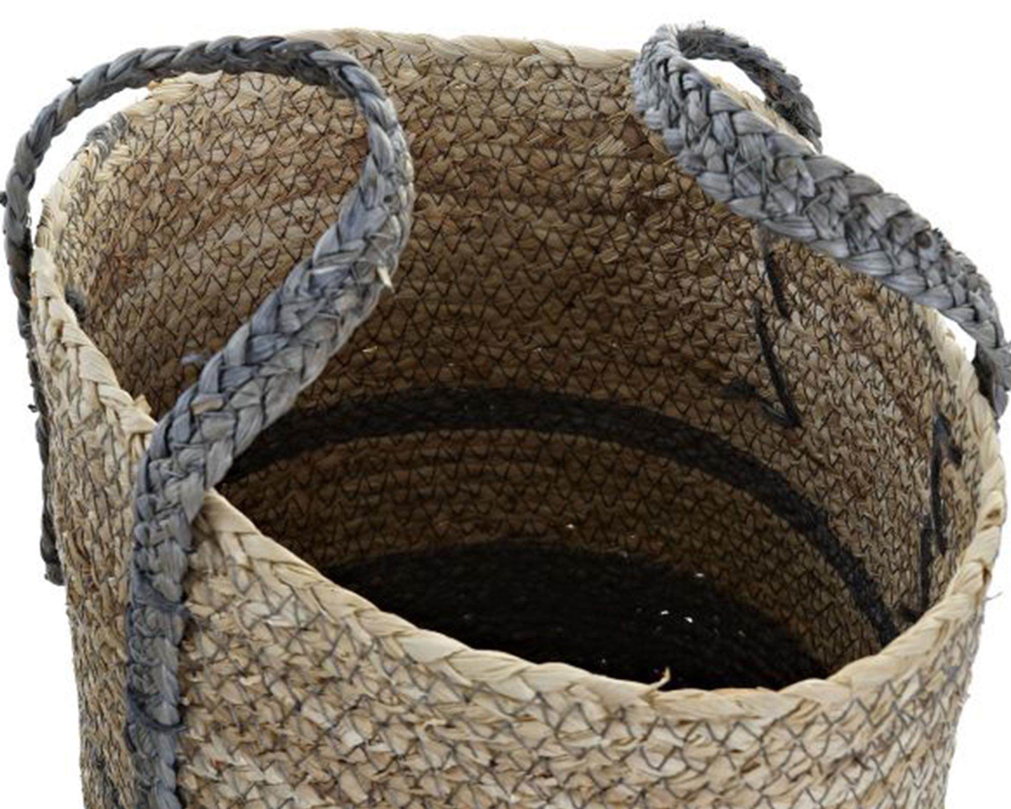 Cesta in Fibra di Mais con Manici Grigio Large - Item - immagine 3