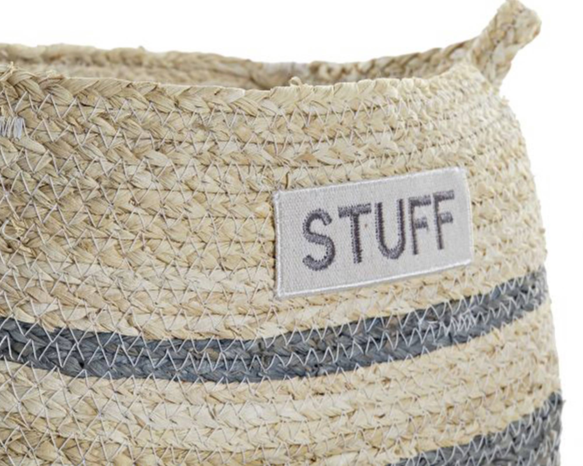 Cesta in Fibra di Mais con Manici Grigio Medium - Item - immagine 4