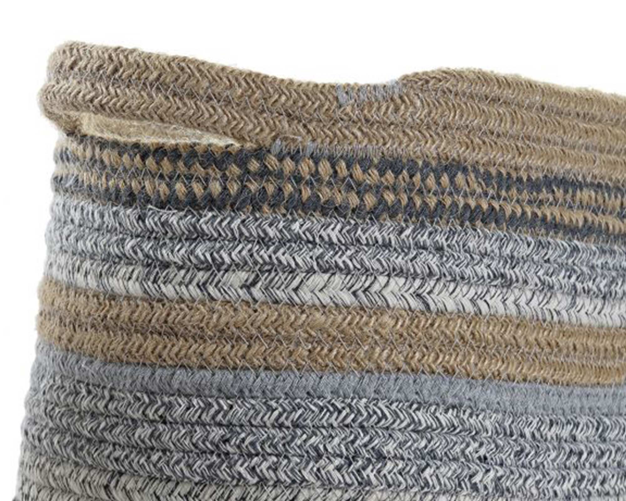 Cesta Junta Medium 34x22h in Cotone e Iuta - Item - immagine 4