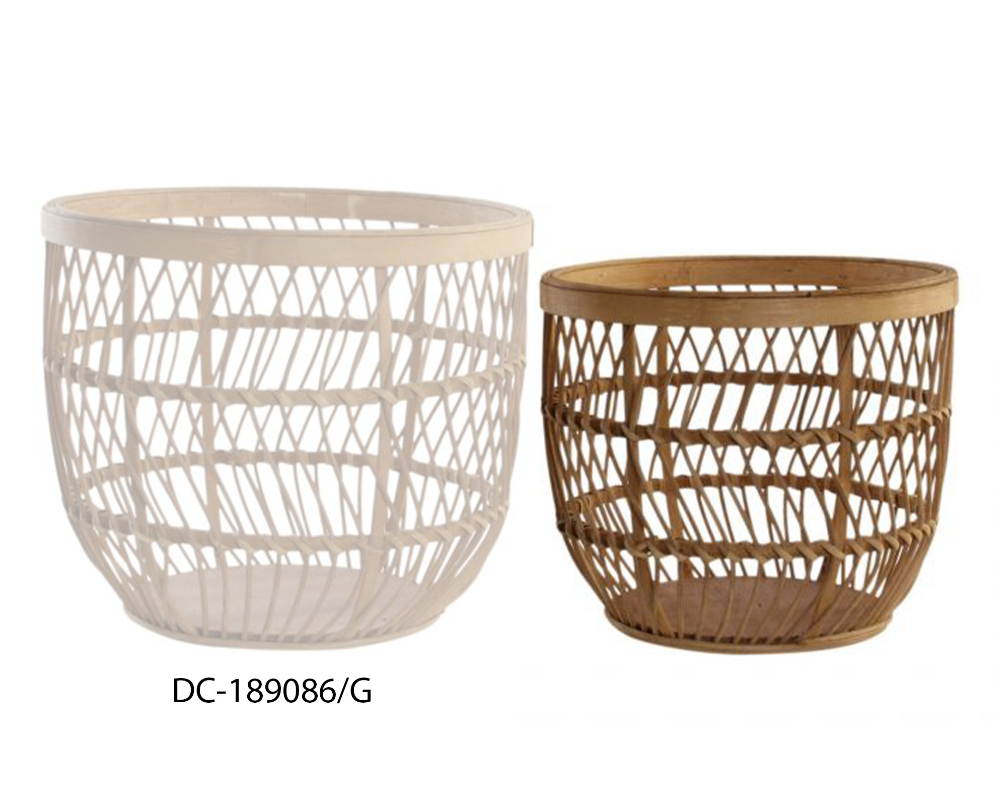 Cesta in Bamboo Marrone Small - Item - immagine 2