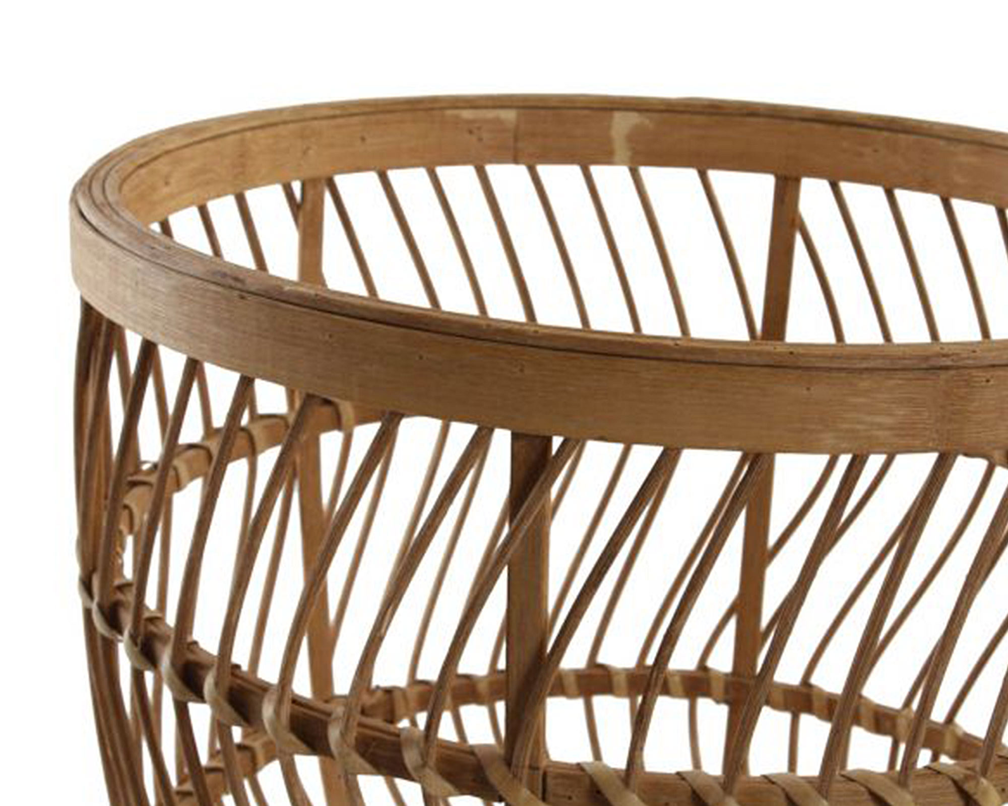 Cesta In Bamboo Marrone Large - Item - immagine 4