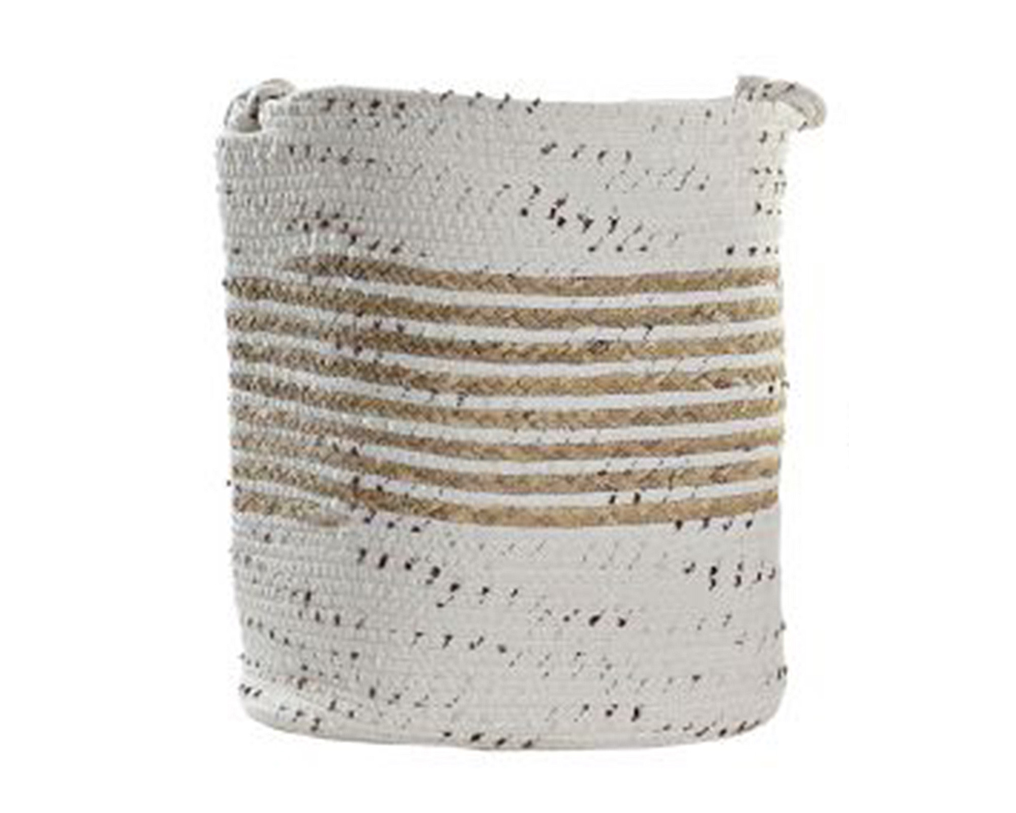 Cesta Junco In Fibra Di Cotone Con Manici Large - Item