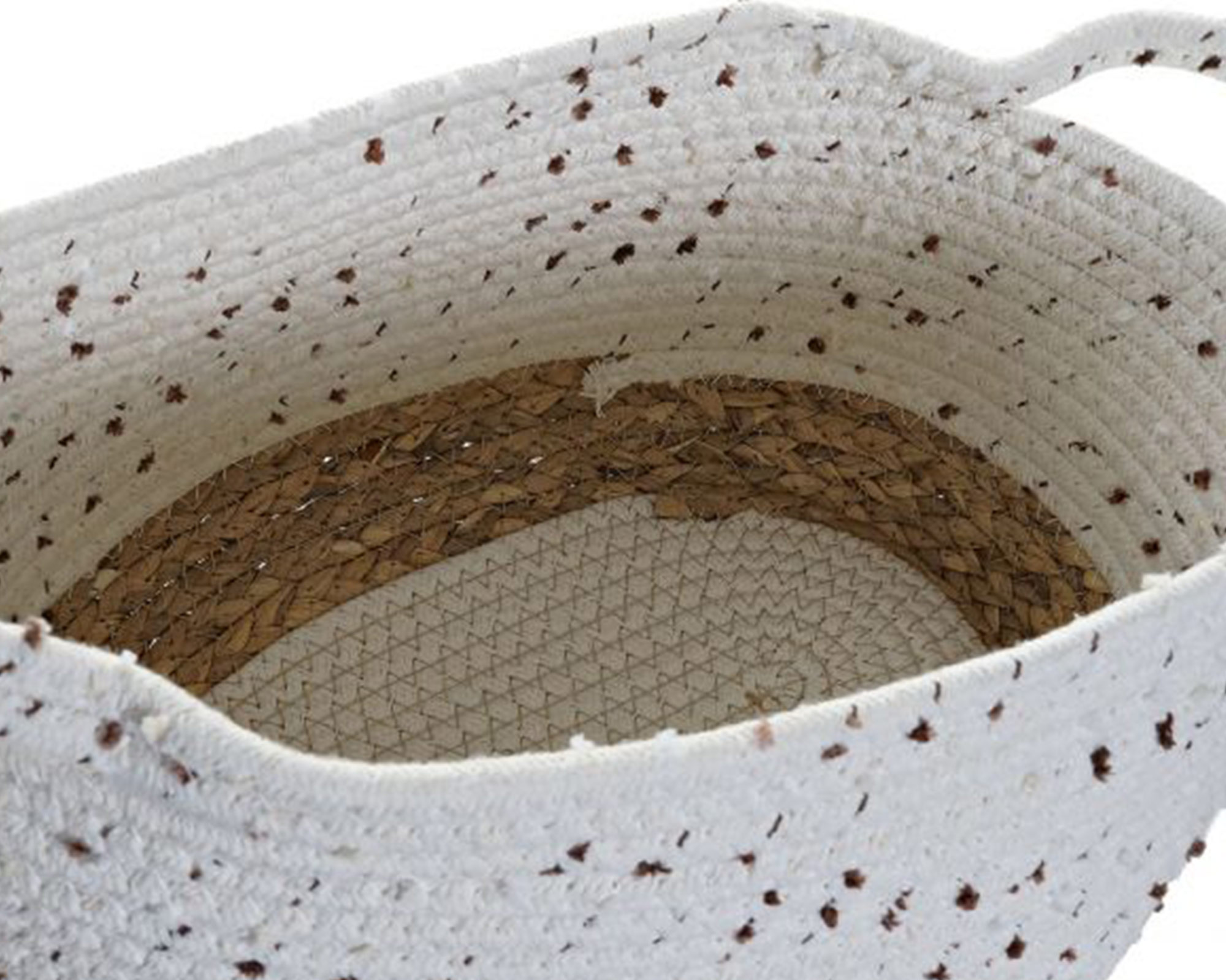 Cesta Junco In Fibra Di Cotone Con Manici Large - Item - immagine 4