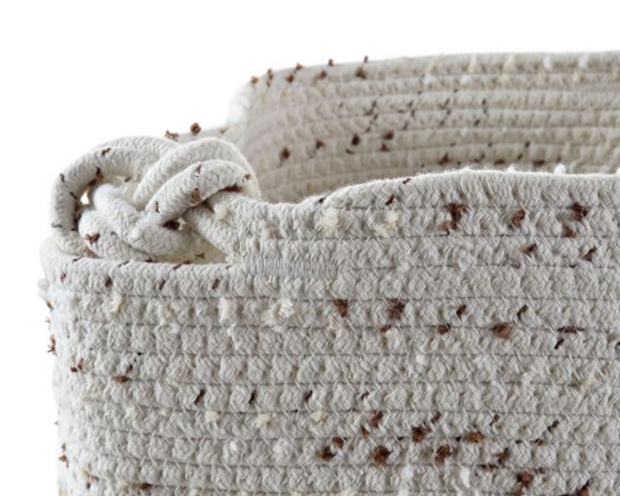 Cesta Junco In Fibra Di Cotone Con Manici Large - Item - immagine 3