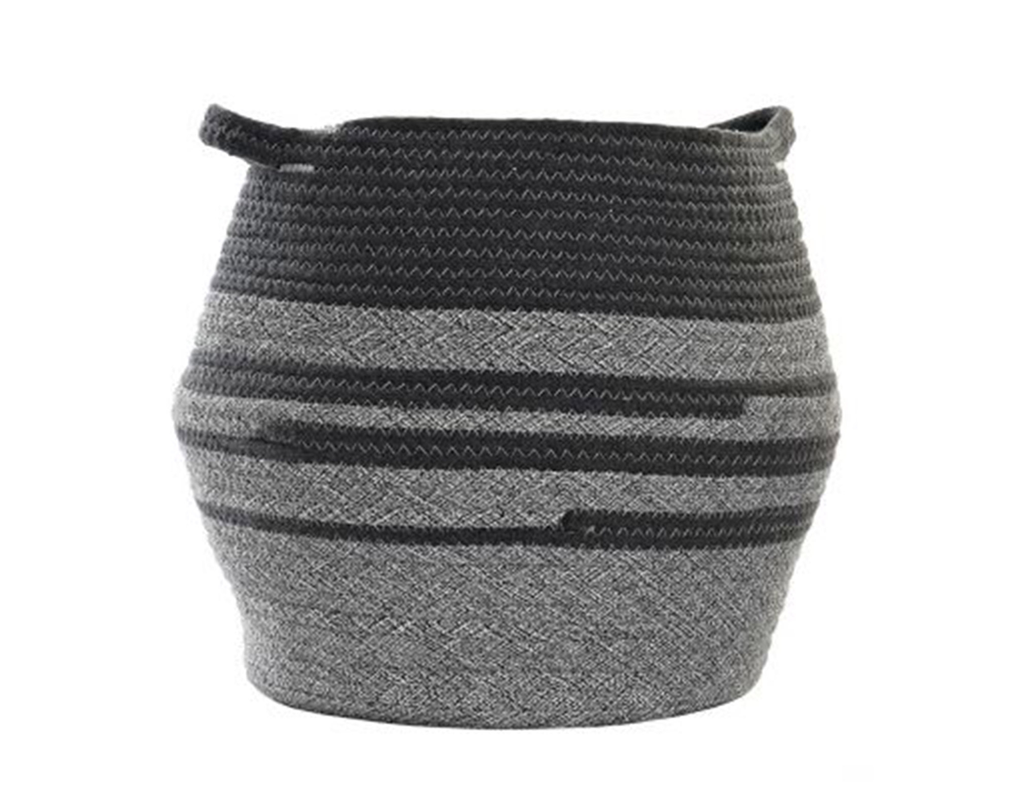 Cesta in Cotone con Manici Grigio Large - Item