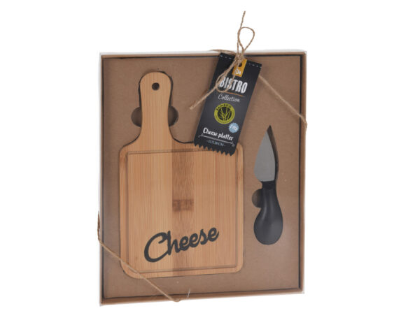 Set Tagliere In Bamboo Con Coltello Da Formaggio – Koopman