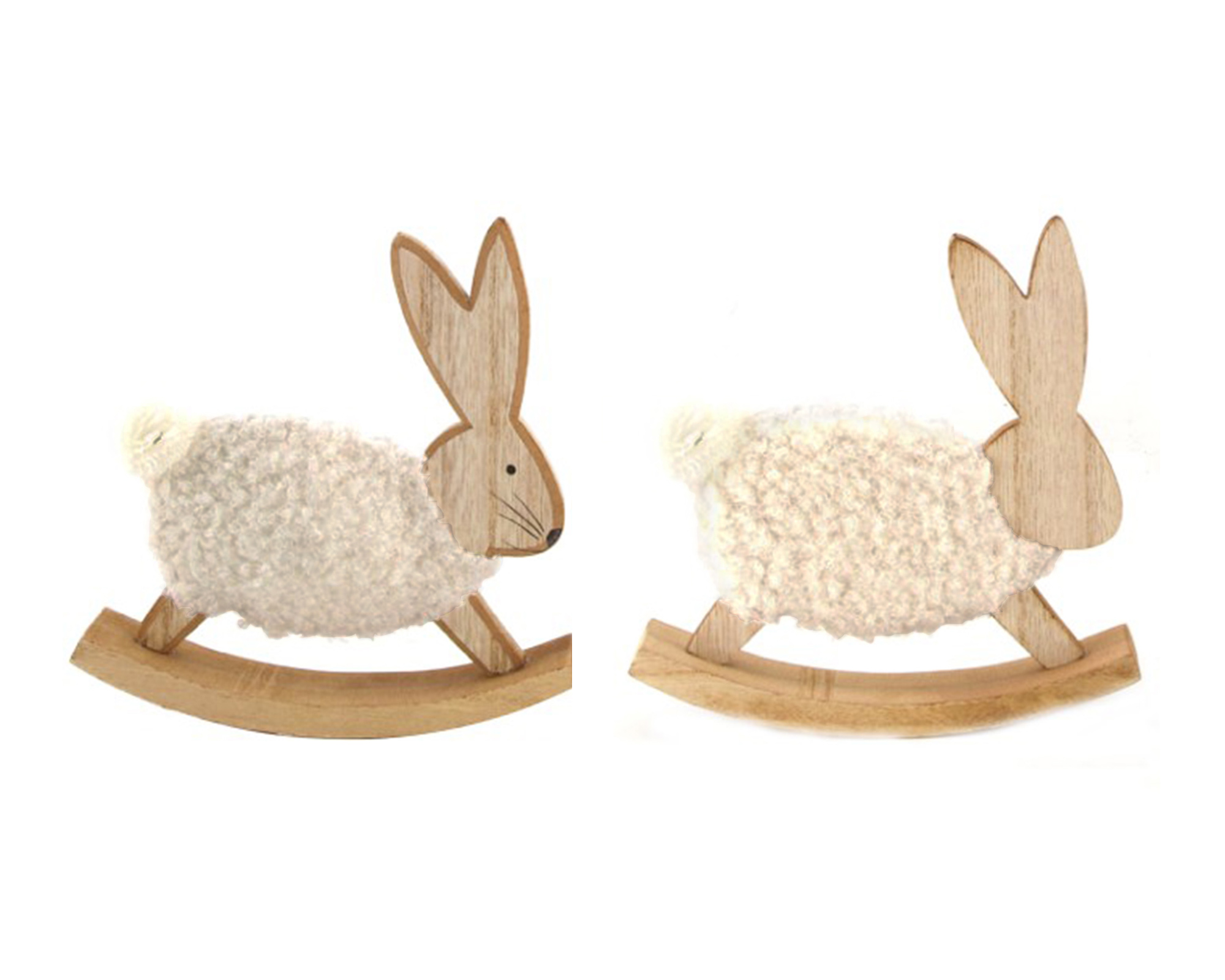 Coniglio Di Legno Con Tessuto - Dijk - immagine 4