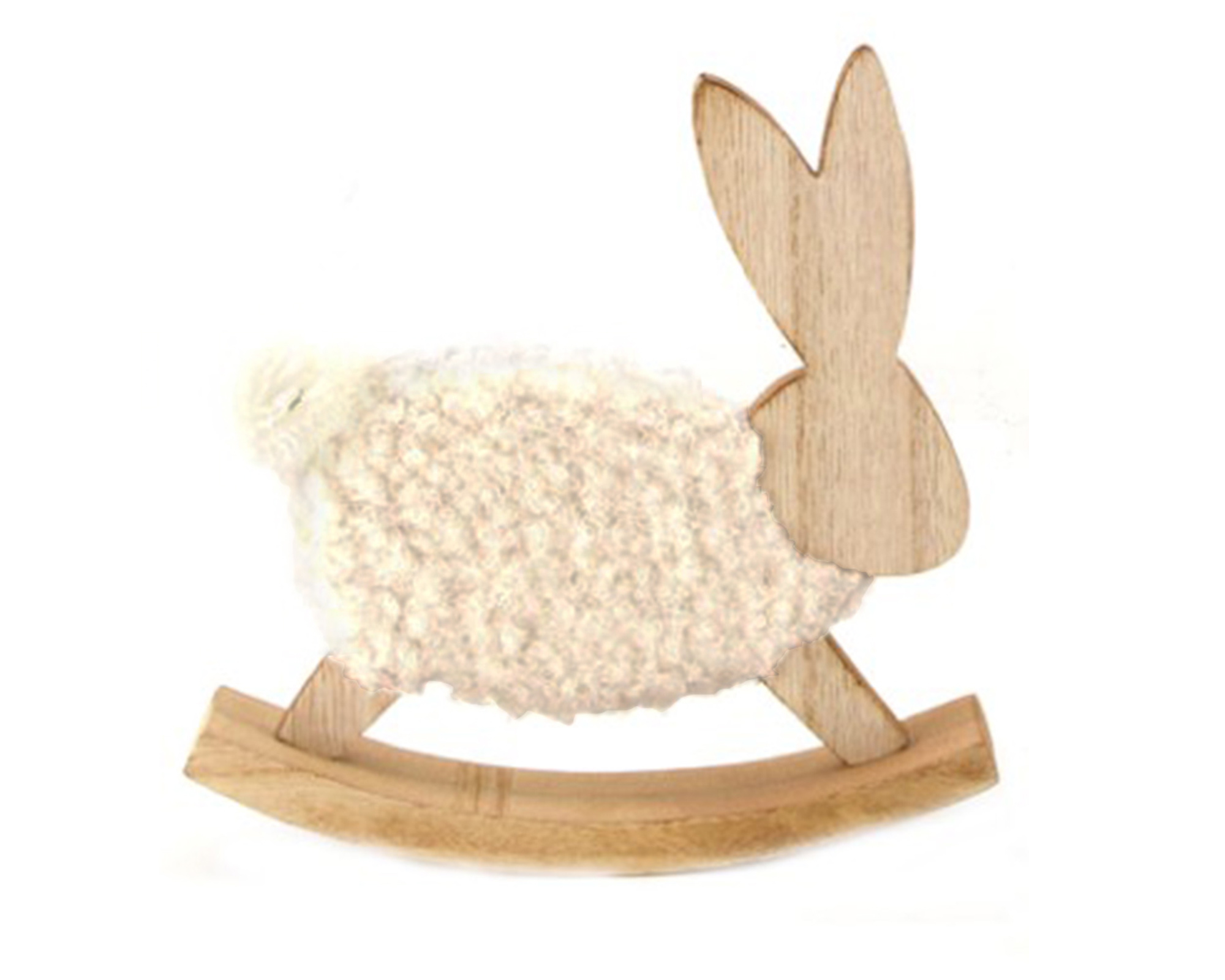 Coniglio Di Legno Con Tessuto - Dijk - immagine 4