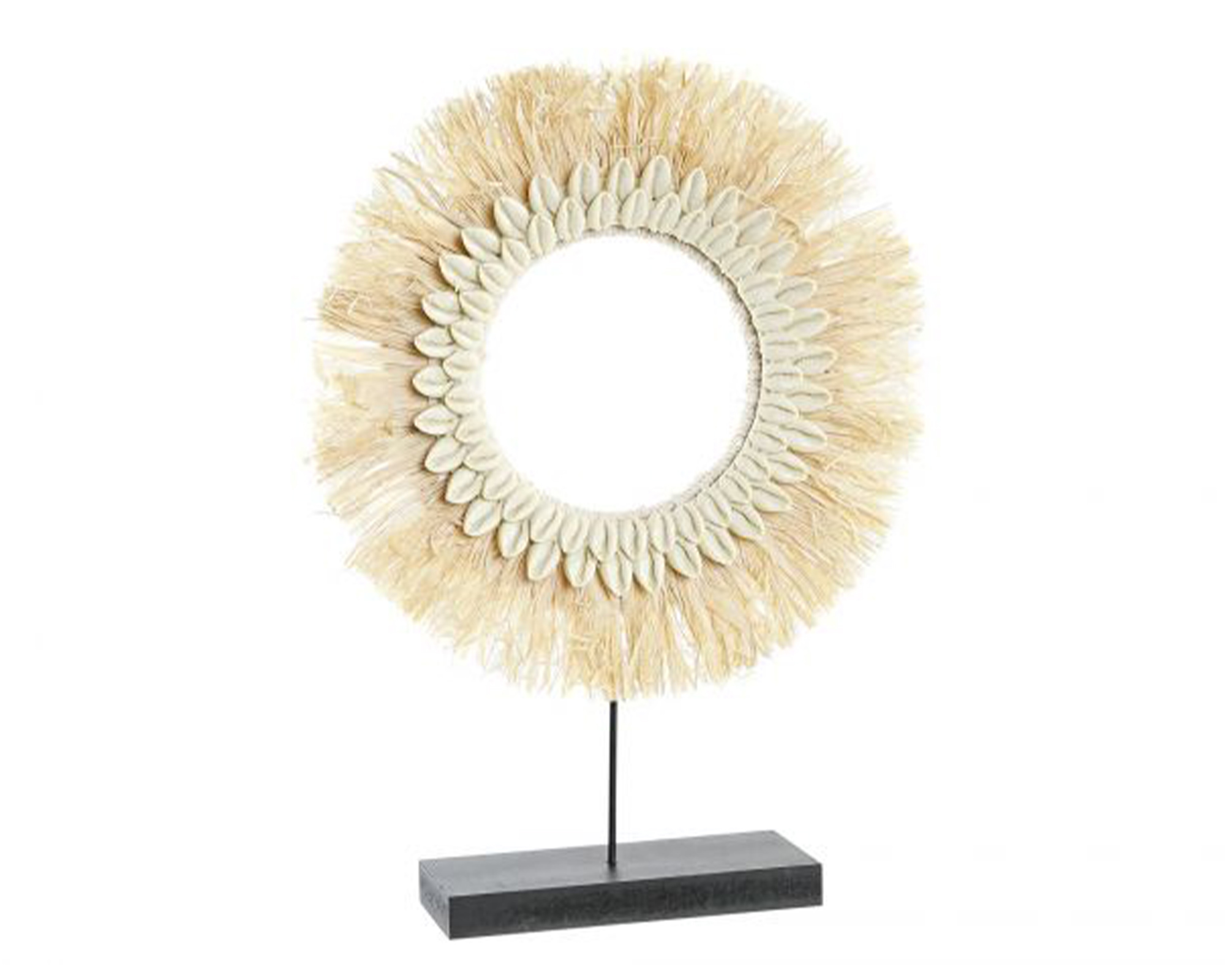 Decorazione da tavolo in Rafia Cerchio con Conchiglie - Item