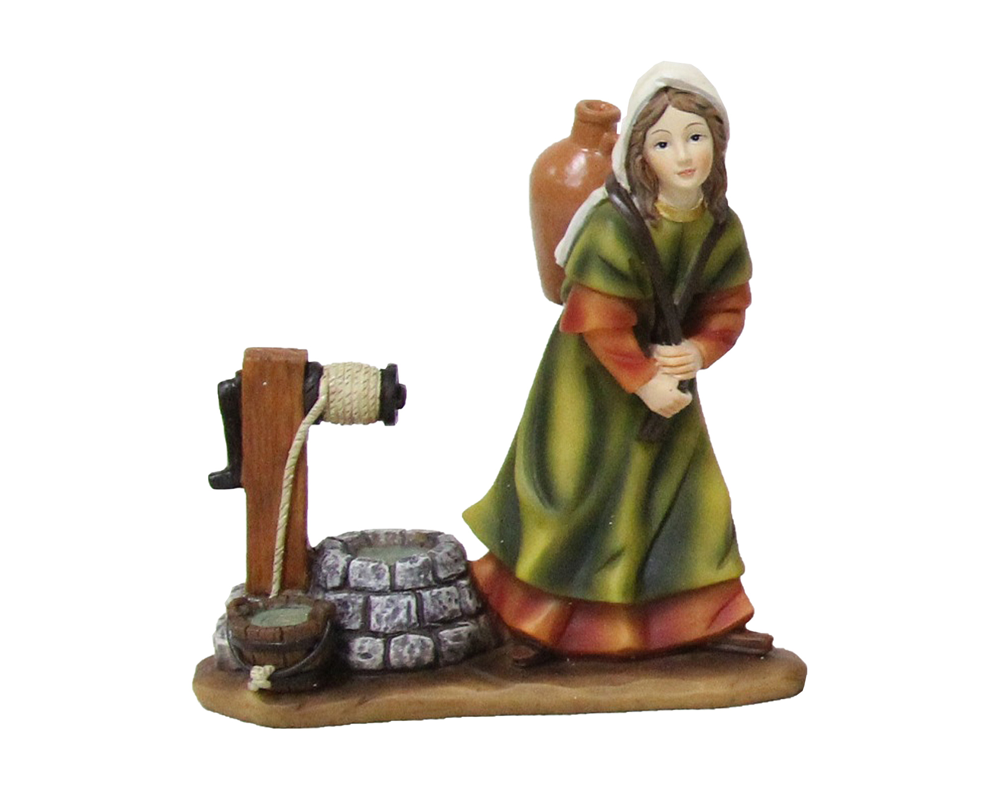 Statua del presepe Donna alla fontana