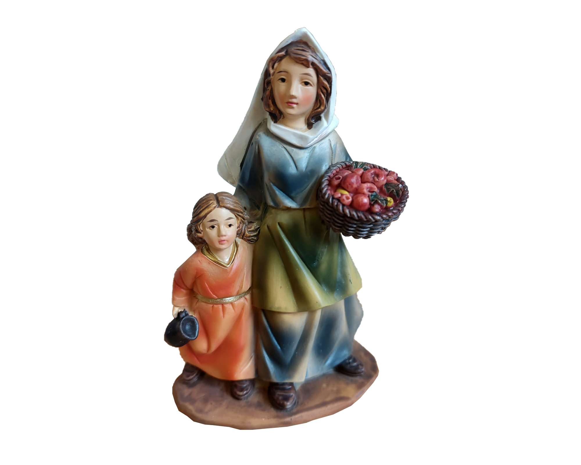 Statua del presepe Donna con bambina