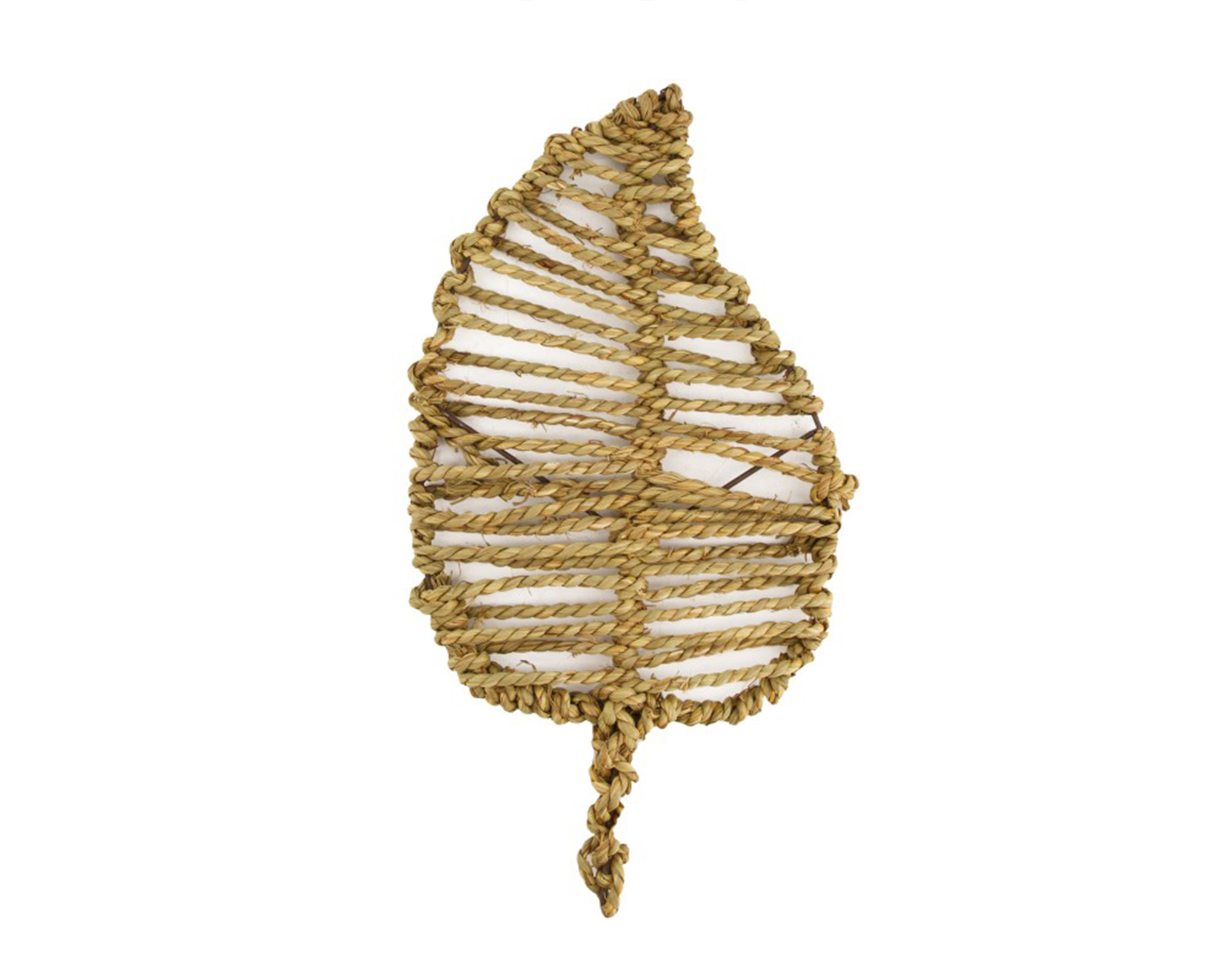 Foglia In Fibra Naturale Decorativa Grigio Chiaro - Dijk