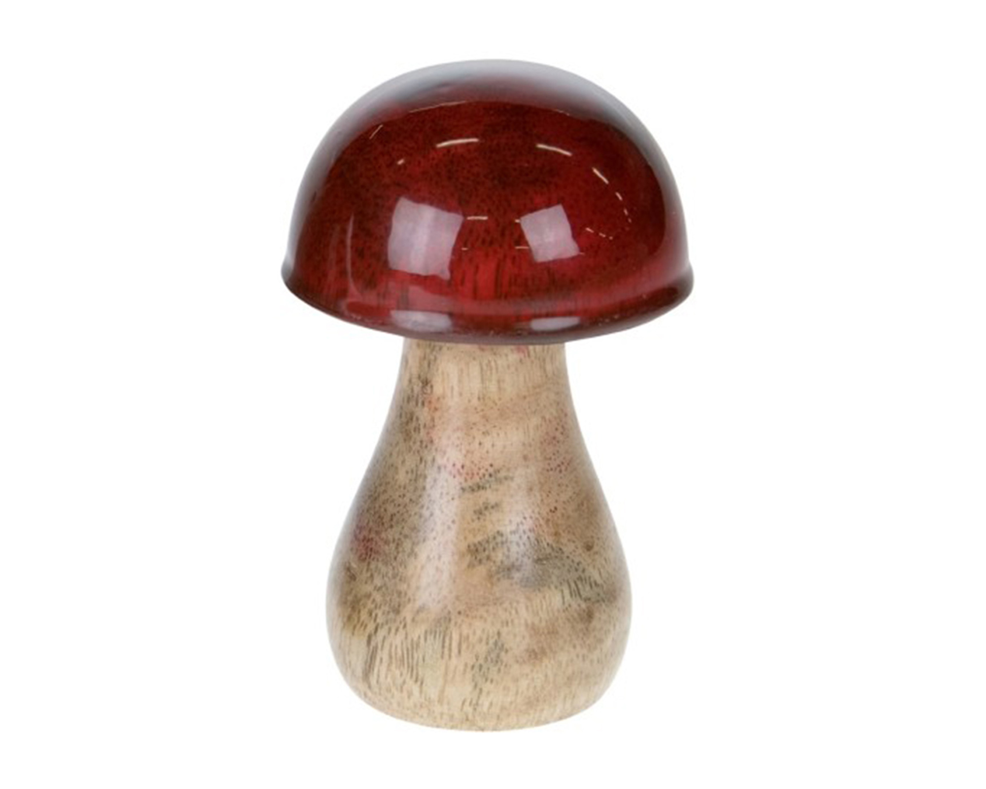 Fungo In Legno Di Mango Marrone E Rosso - Dijk - immagine 3