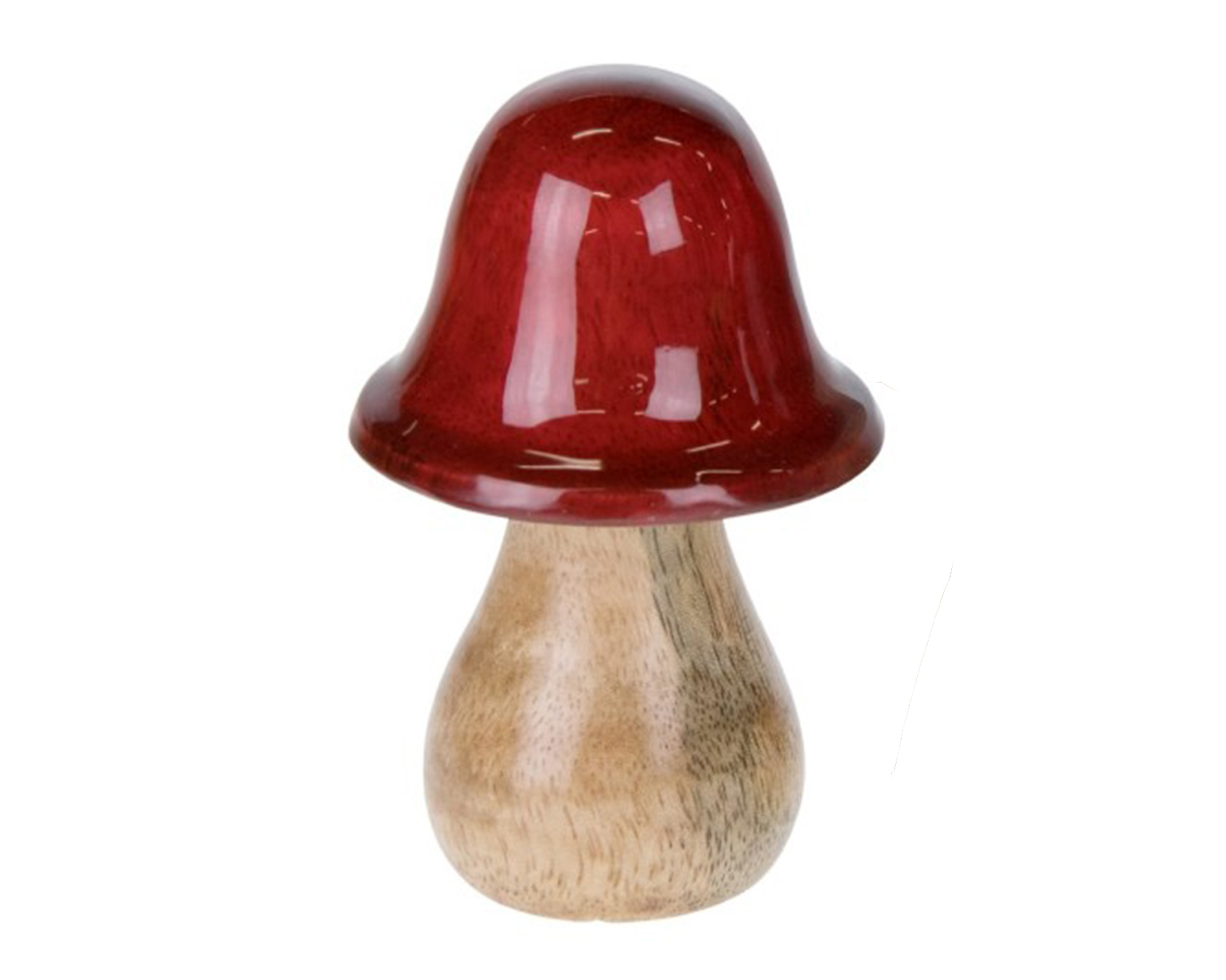 Fungo In Legno Di Mango Marrone E Rosso - Dijk - immagine 2