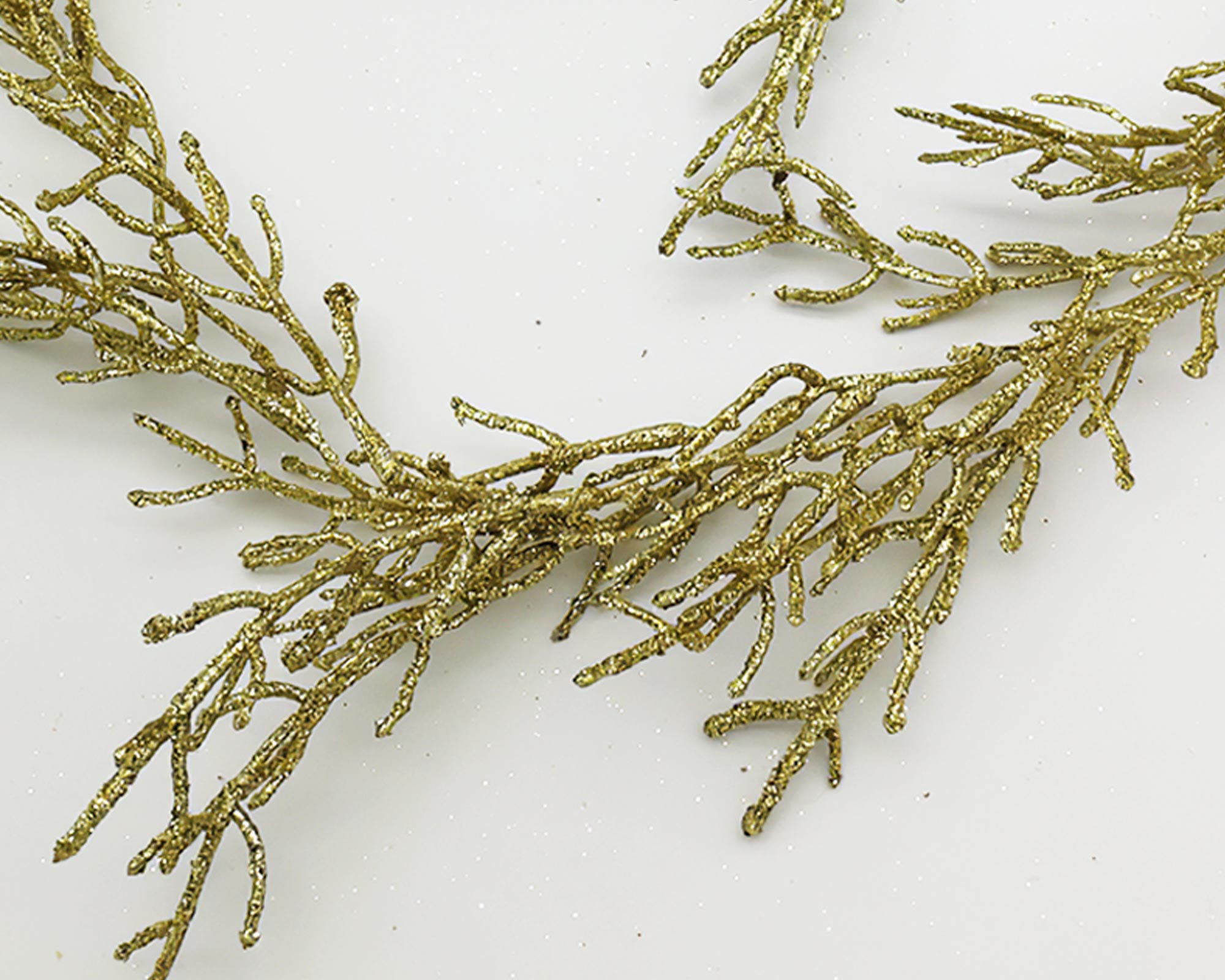 Ramo di Ghirlanda Dorata Con Glitter - immagine 2