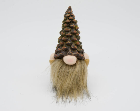 Statua Di Gnomo In Resina Con Capello A Forma Di Pigna