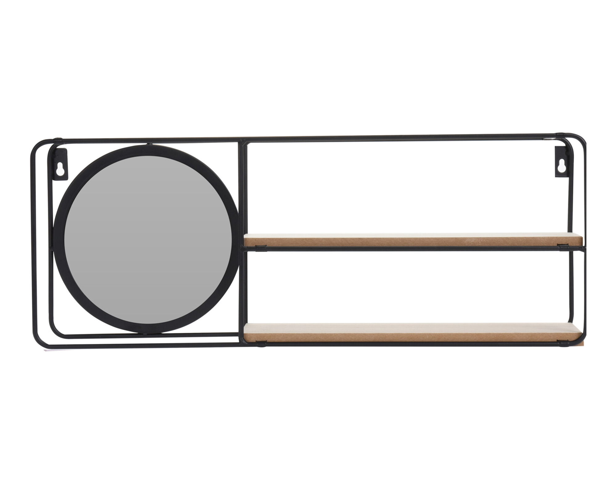 Mensola Con Specchio In Metallo E Legno - Koopman