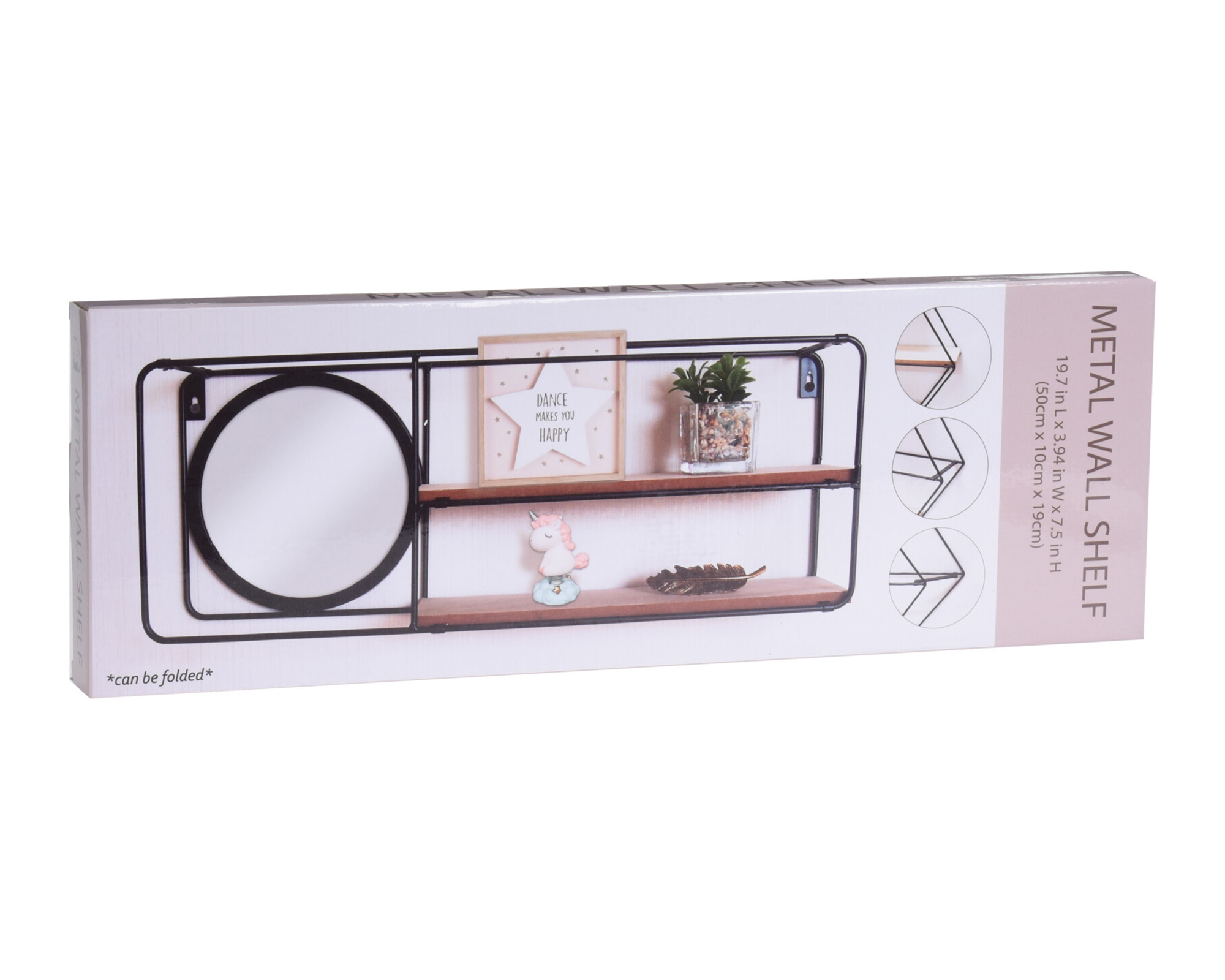 Mensola Con Specchio In Metallo E Legno - Koopman - immagine 2