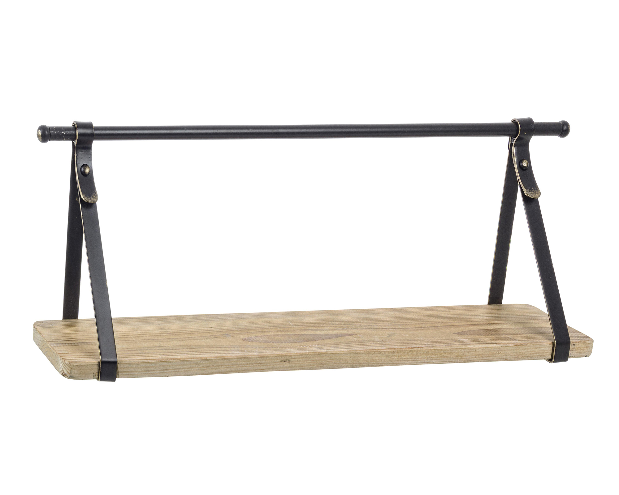 Mensola Jerrod in Legno di Abete e Acciaio - Bizzotto