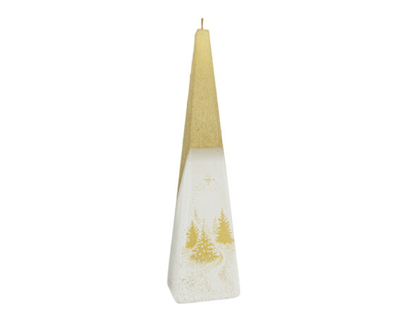 Candela Piramide Dorata Con Alberi Di Natale
