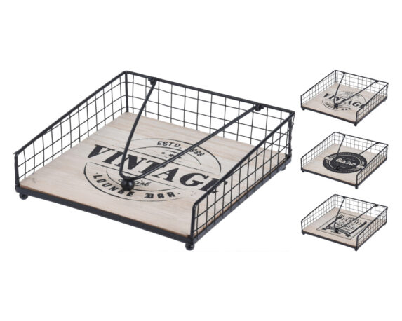 Portatovaglioli In Metallo Nero – Koopman