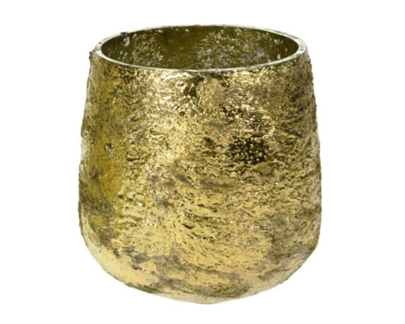 Portacandele In Vetro Dorato – Dijk