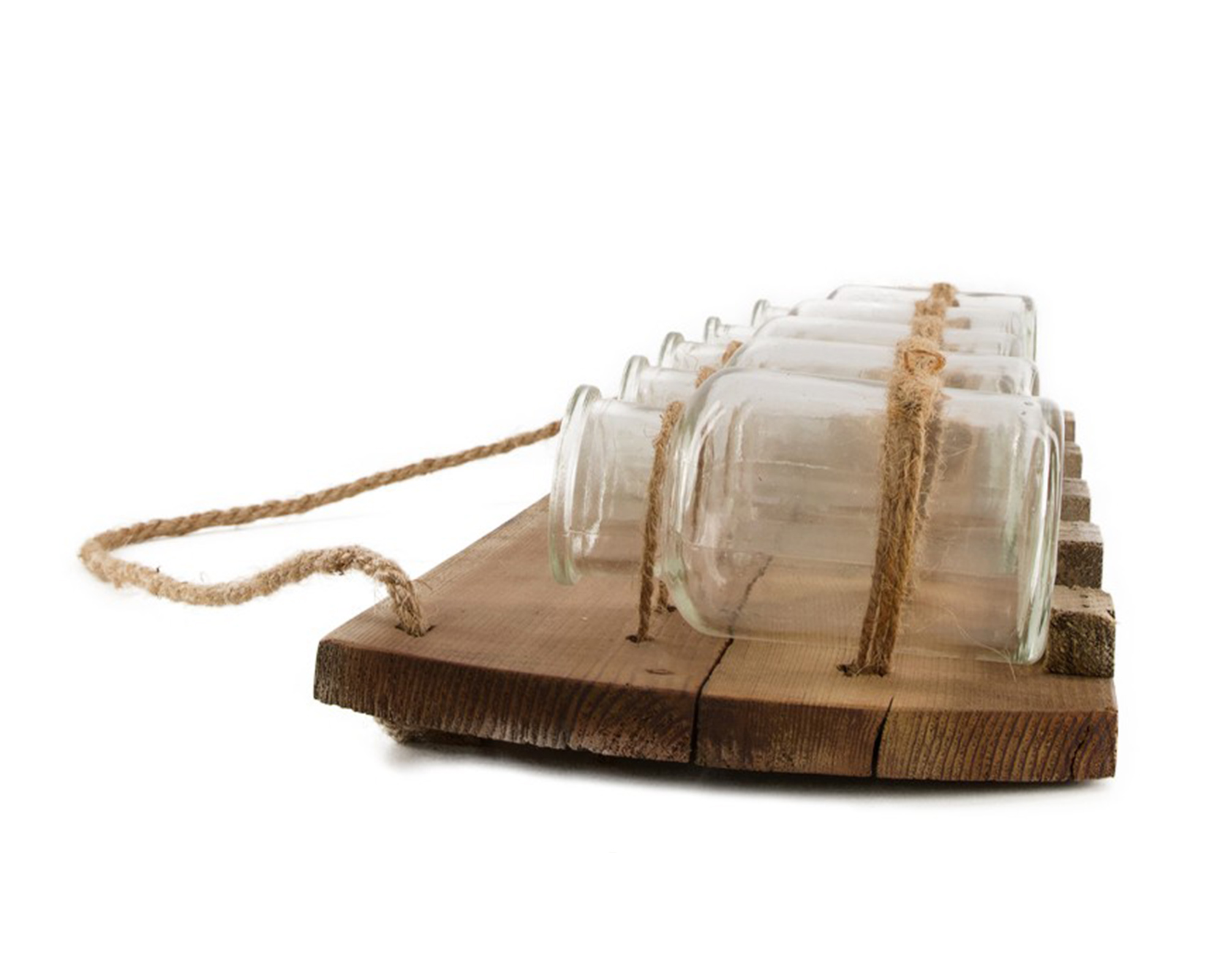 Portaspezie Appendibile In legno Con Bottiglie Di Vetro - Dijk - immagine 2