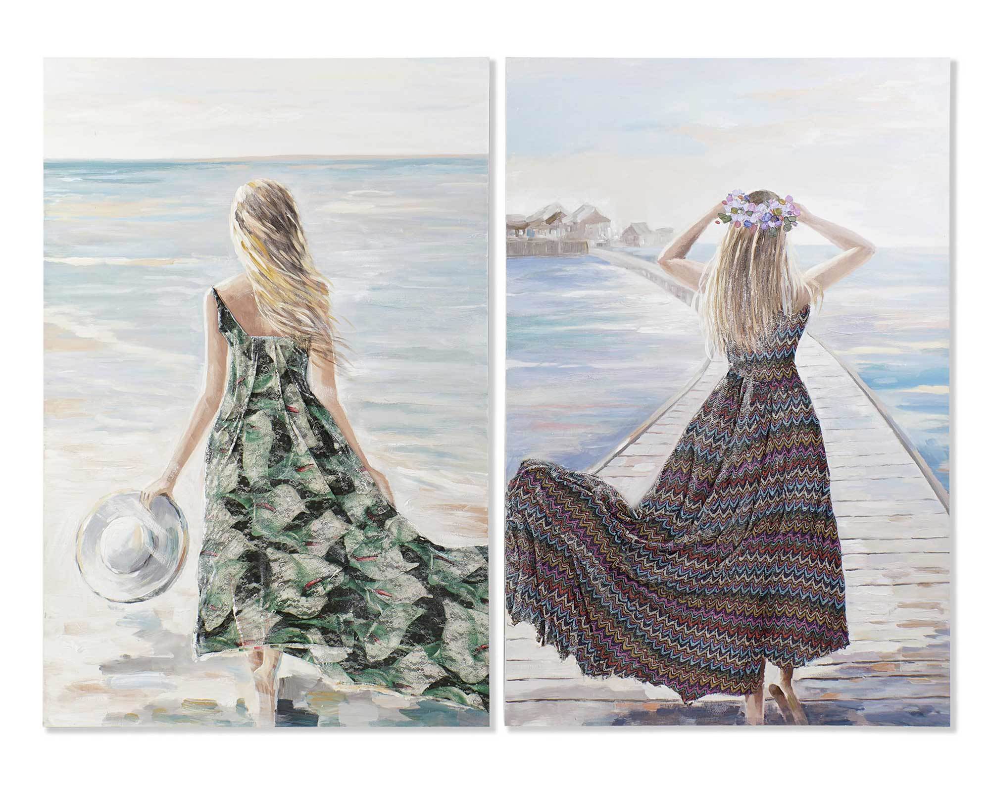 Quadro in Tela con Ragazza Vestito - Item