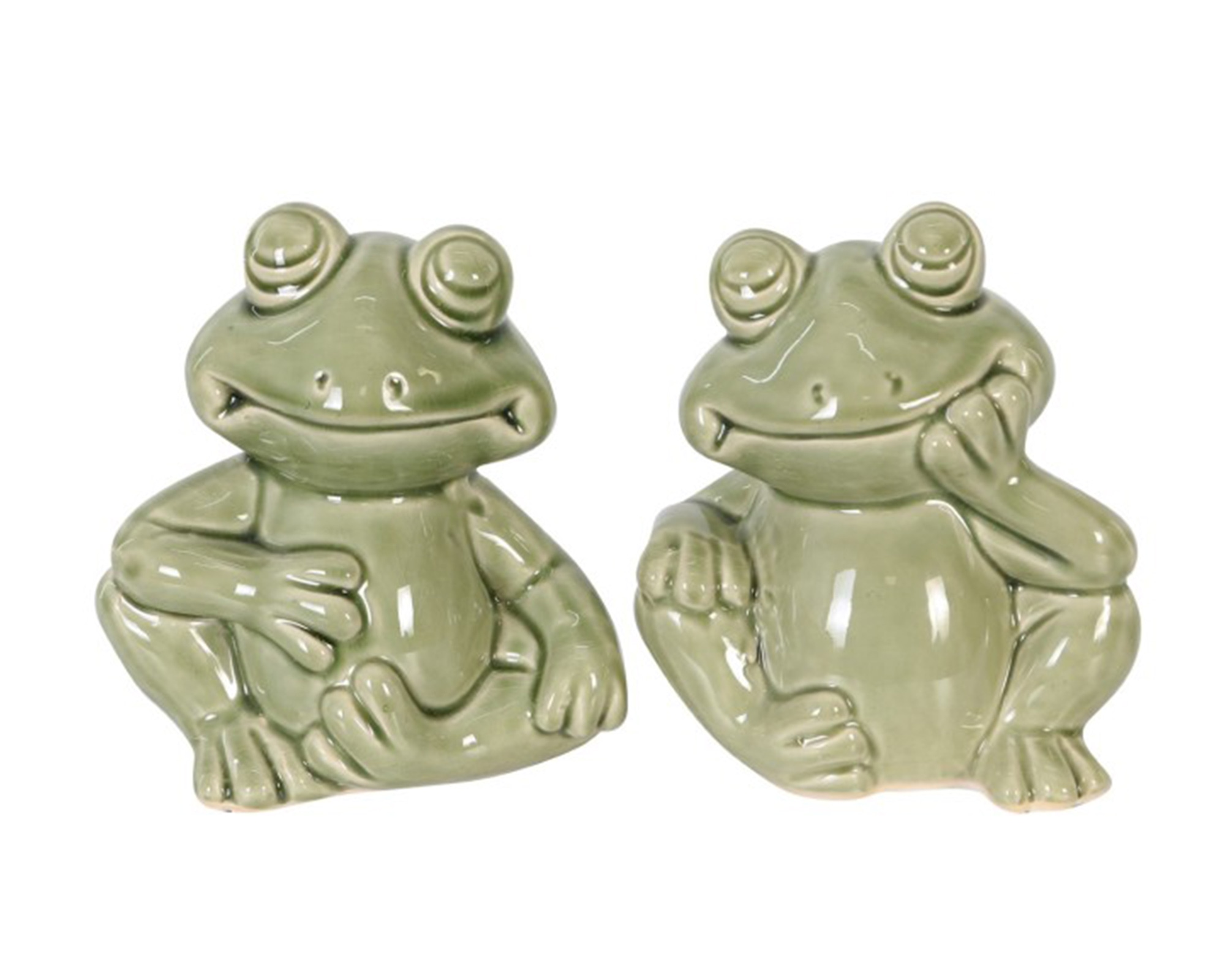 Statua Di Rana Rillassata In Ceramica - Dijk