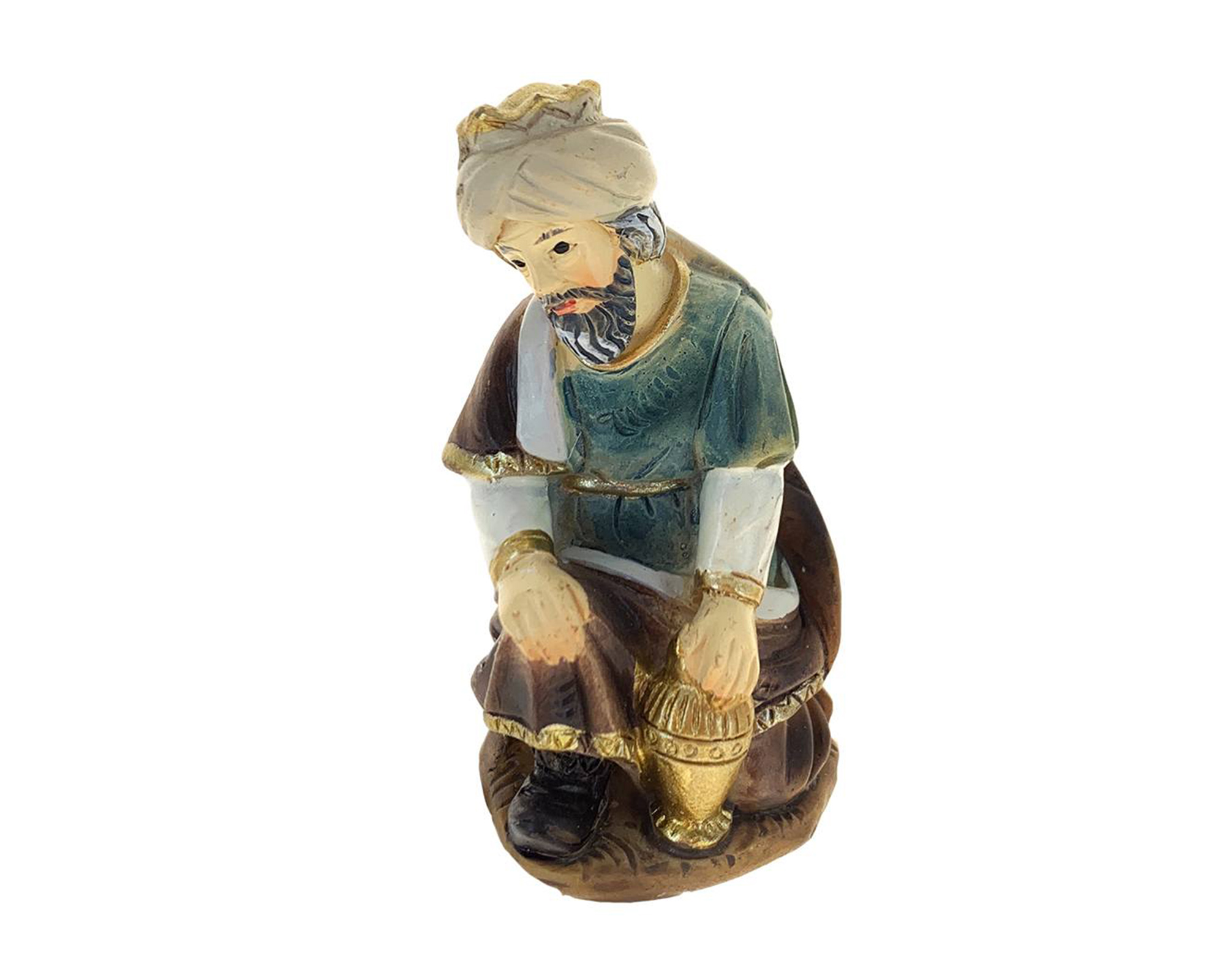 Statua del presepe Re Magio in Ginocchio