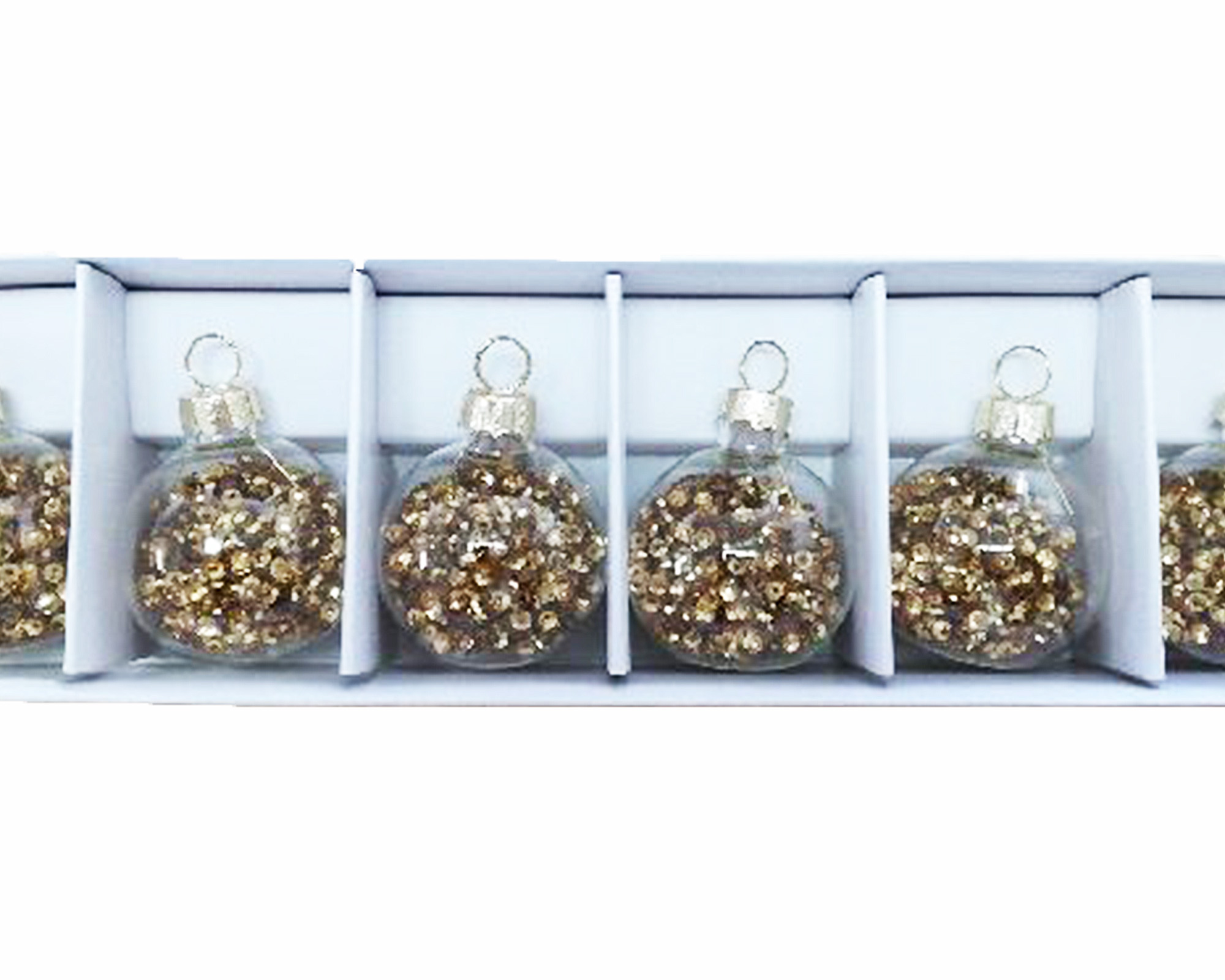 Set 6 Pz Segnaposto Sferica Con Pajettes - immagine 2