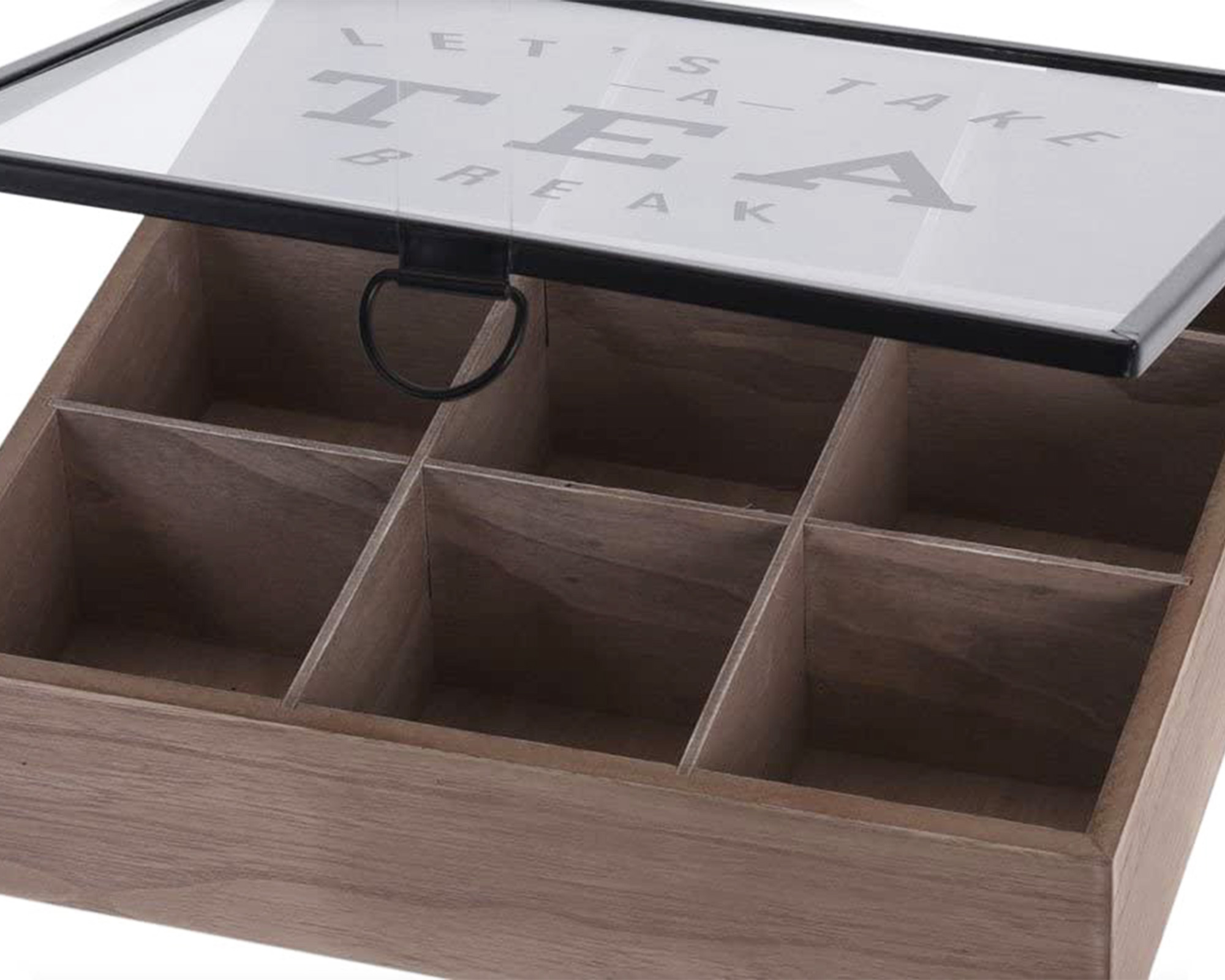 Scatola Scomparti Per Tè Con Finestra - Koopman - immagine 2