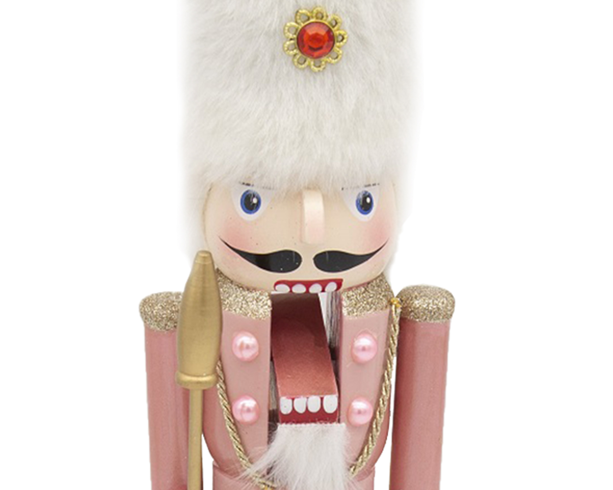 Decorazioni Natalizie Soldatino Schiaccianoci Rosa - immagine 3