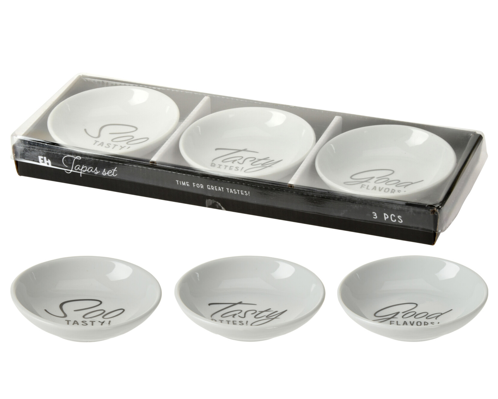 Set 3 Pz Piattini In Porcellana - Koopman