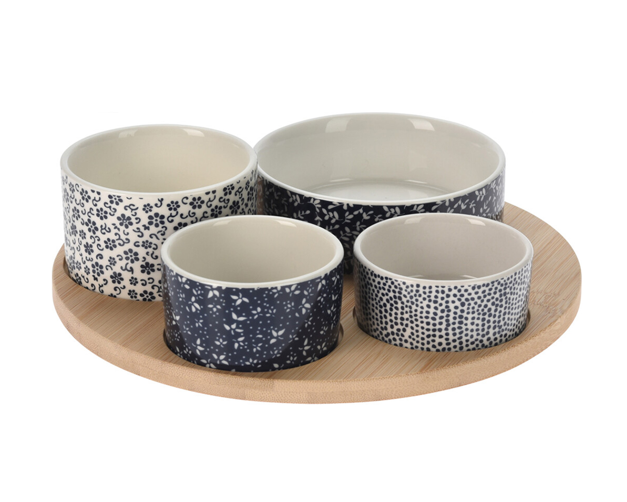 Set 5 Pz Vassoio Per Aperitivi Con Ciotole - Koopman