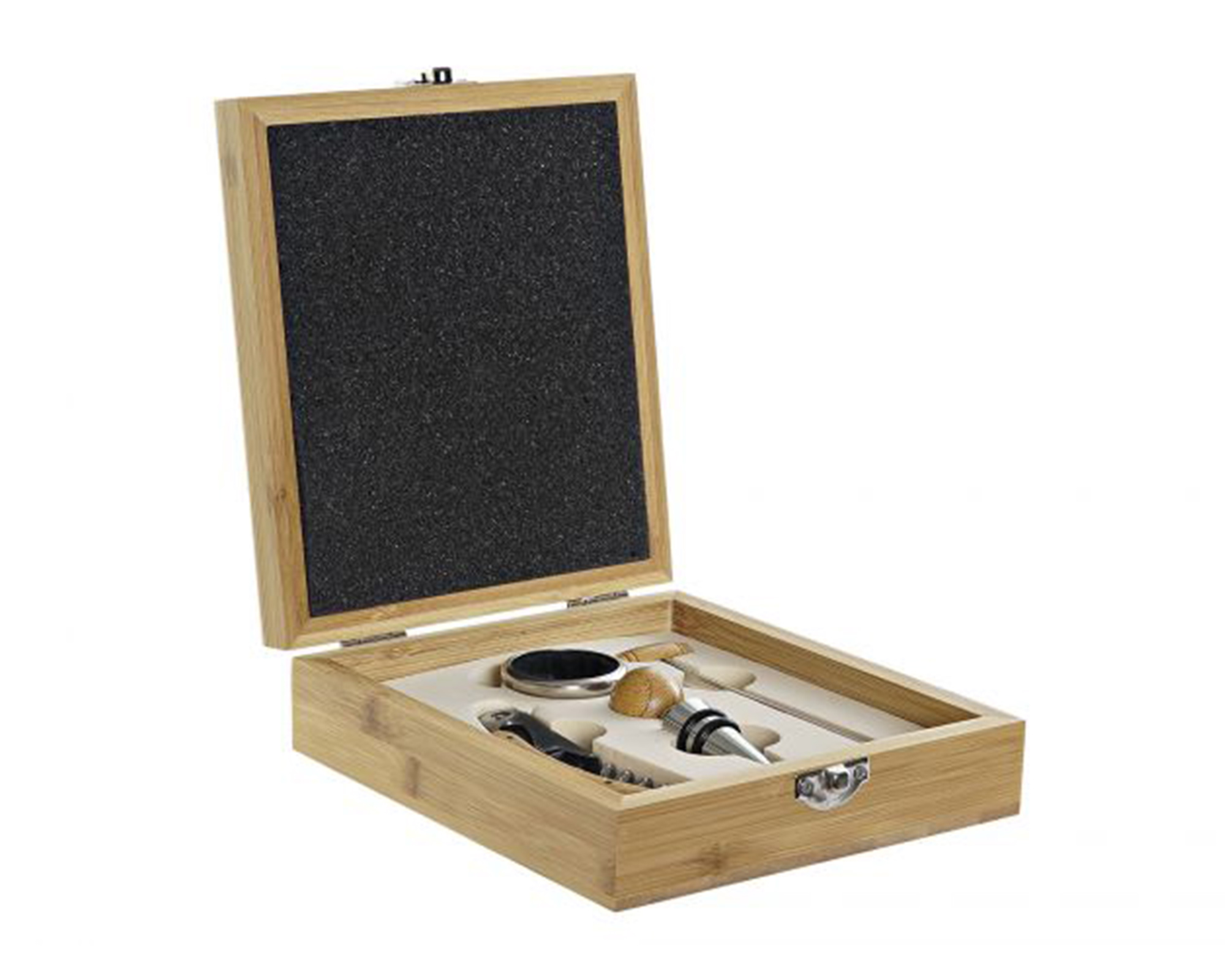 Set 4 Pz Accessori per il Vino in Bamboo - Item