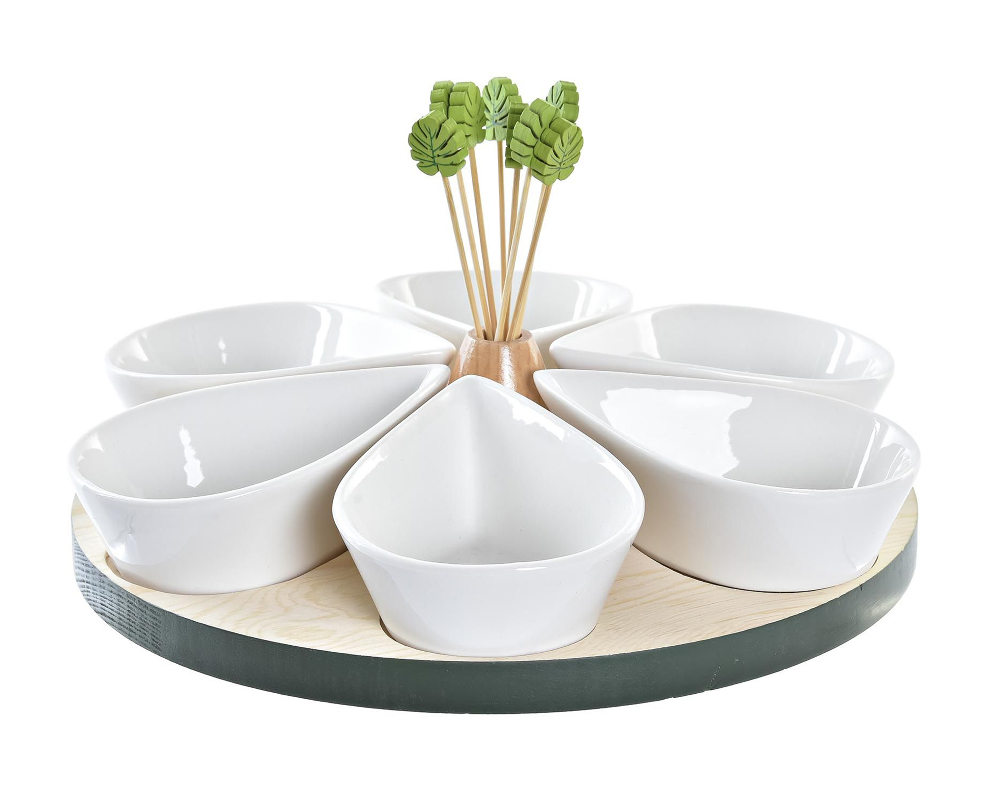 Set Vassoio per Aperitivi a Forma di Fiore con Stuzzicadenti - Item