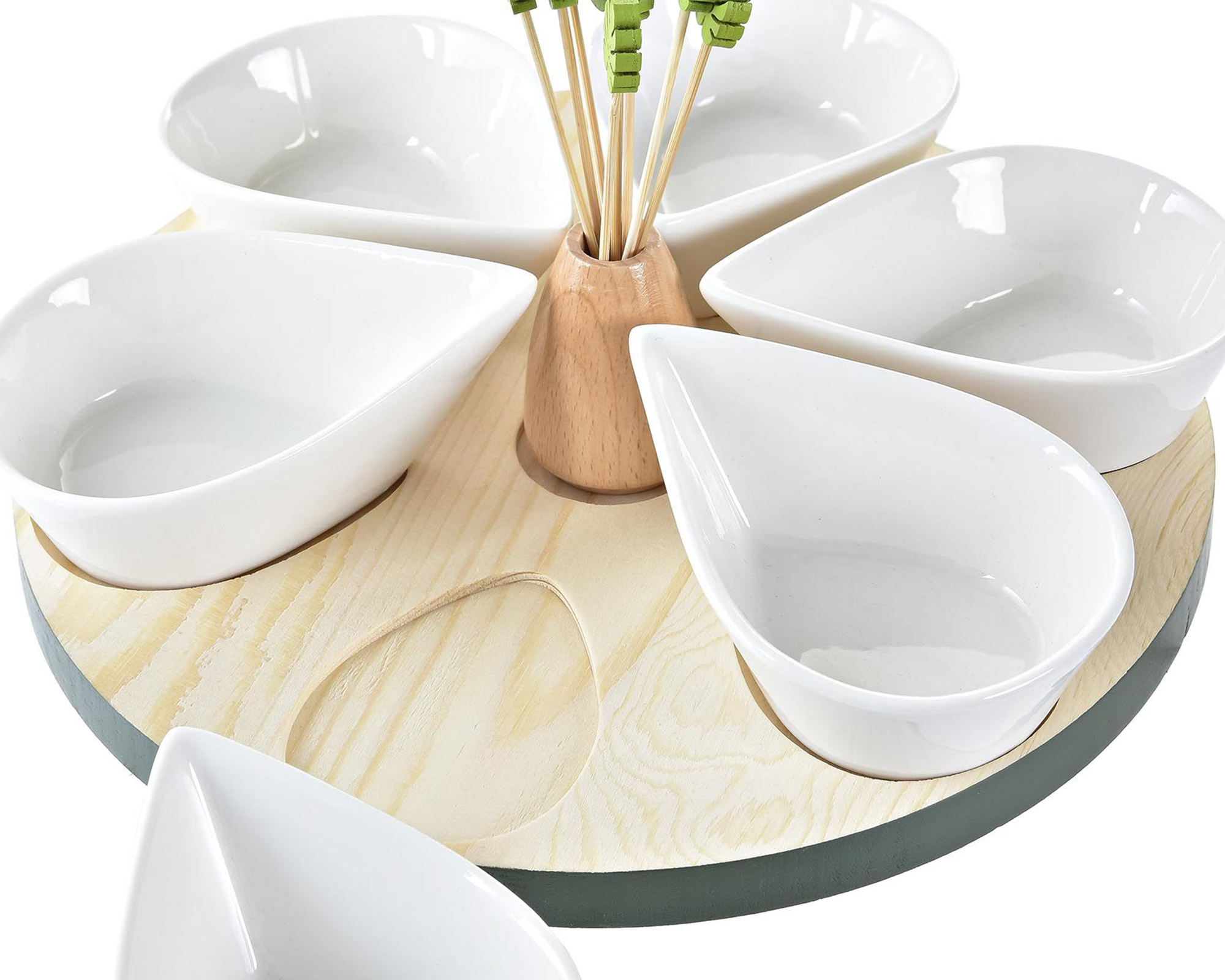 Set Vassoio per Aperitivi a Forma di Fiore con Stuzzicadenti - Item - immagine 3