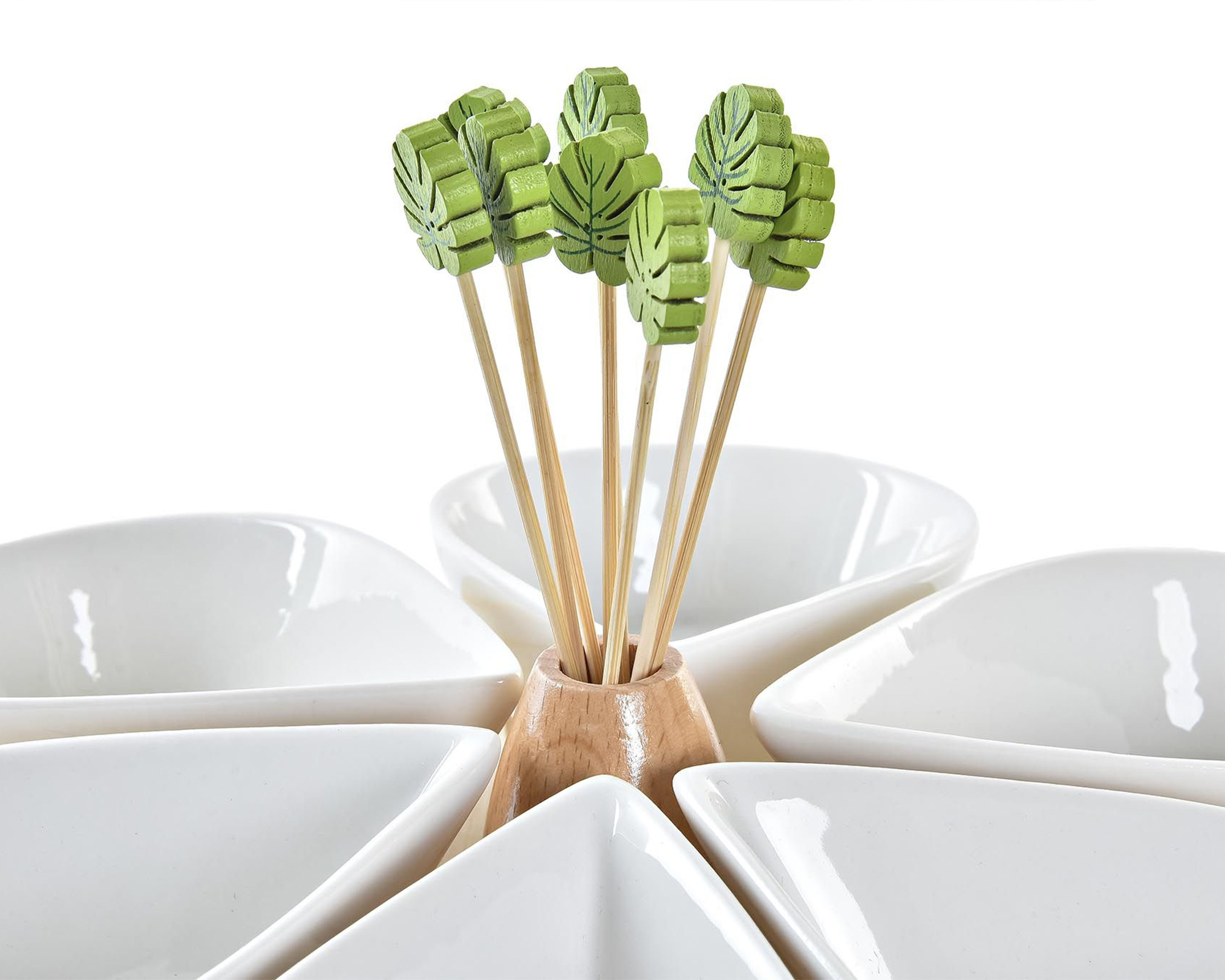 Set Vassoio per Aperitivi a Forma di Fiore con Stuzzicadenti - Item - immagine 2