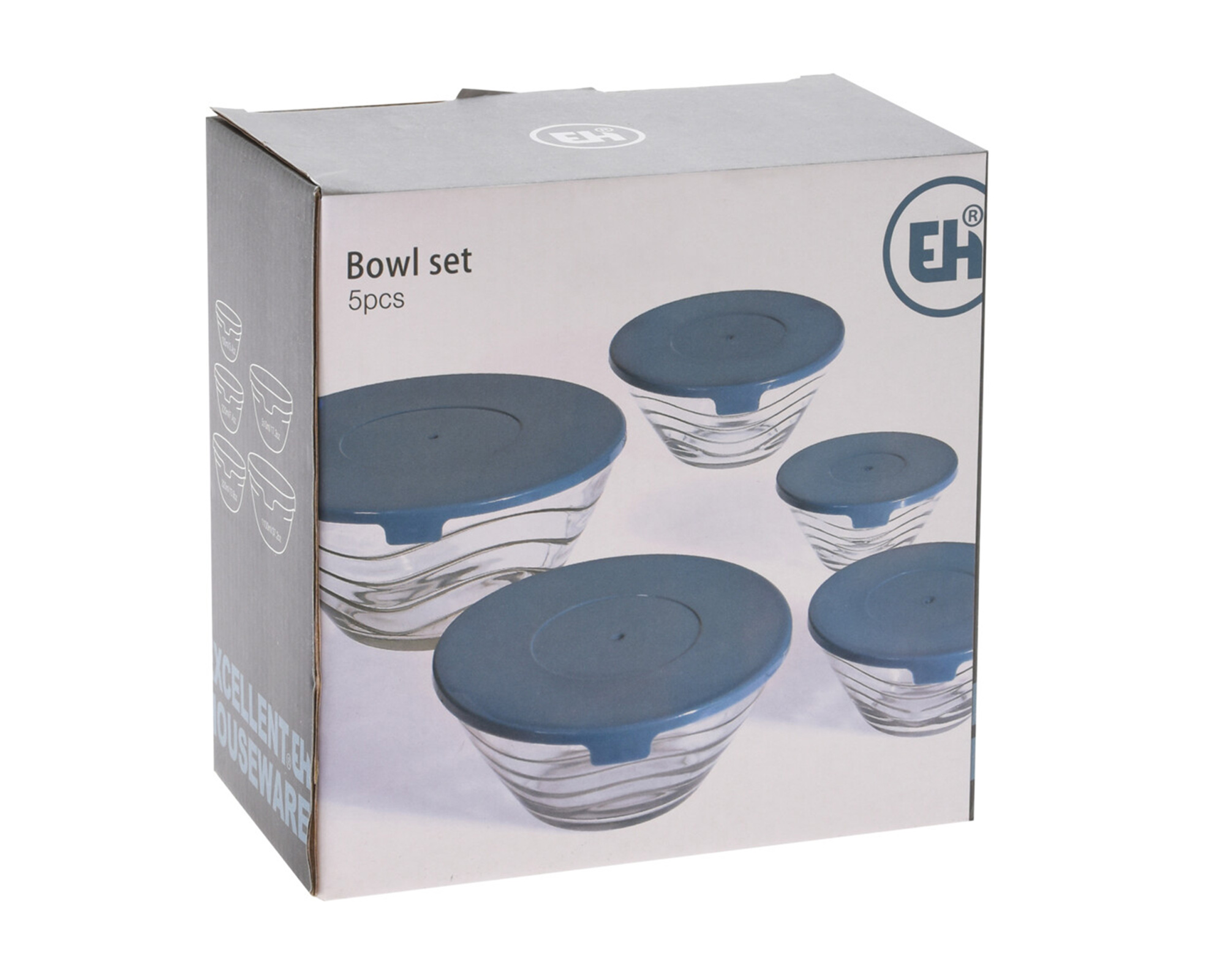 Set 5 Pz Ciotola In Vetro Con Coperchio - Koopman - immagine 2