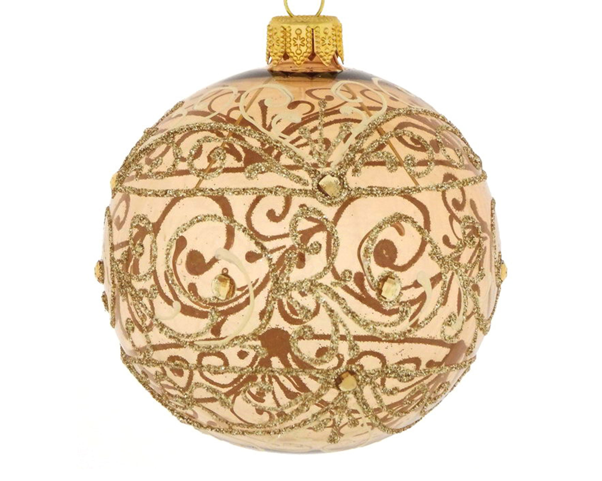 Sfera di Natale Trasparente Ambrata