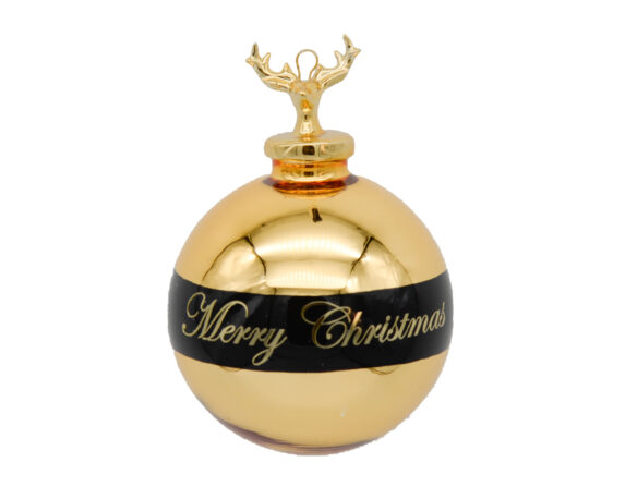 Decorazioni Da Appendere Sfera di Natale Dorata Con Renna