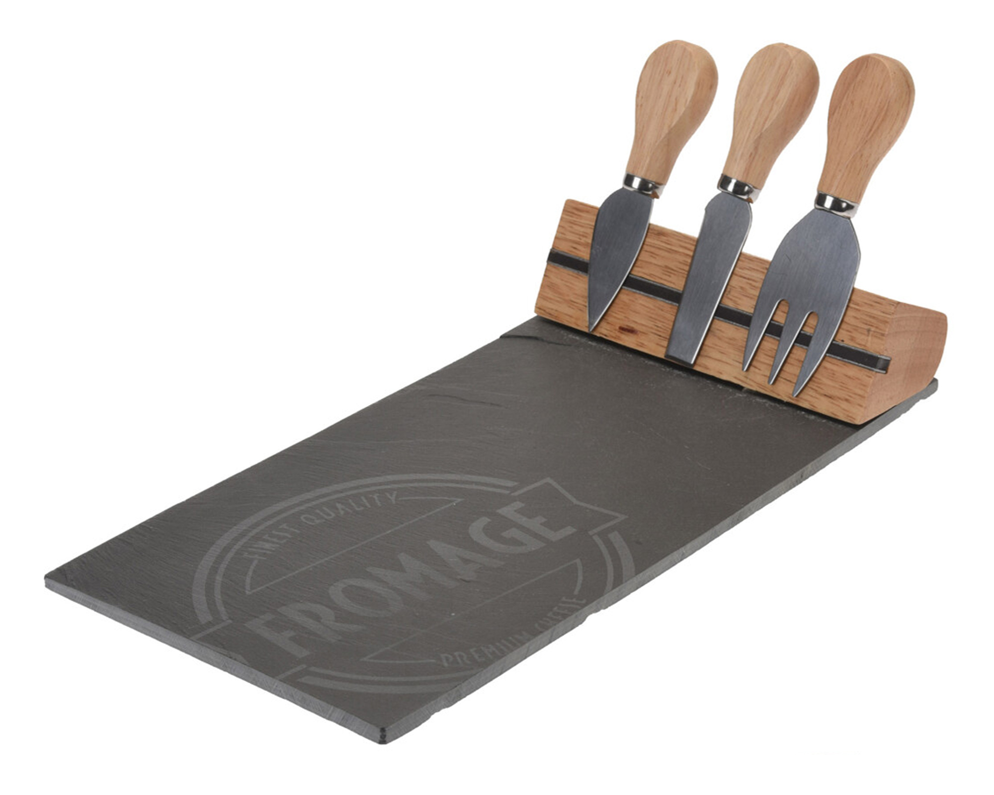 Set Utensili Da Formaggio Con Tagliere In Bamboo - Koopman