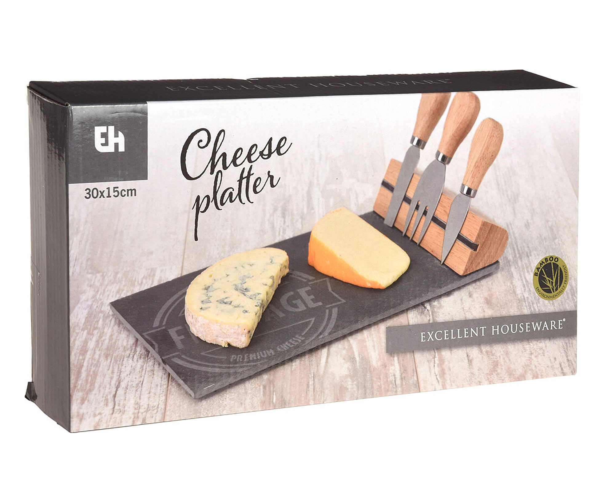 Set Utensili Da Formaggio Con Tagliere In Bamboo - Koopman - immagine 5