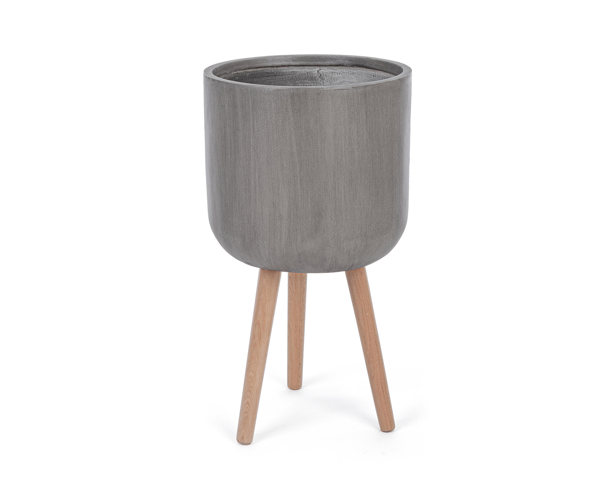 Porta Vaso Modern Tondo Tortora Alto Medium - Bizzotto