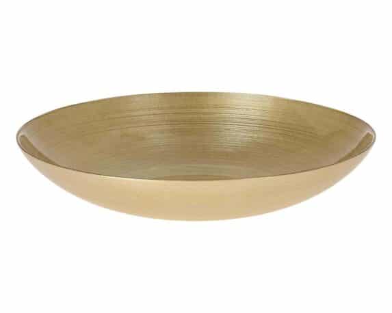 Ciotola Decorativa Dorata D30x6cm in Vetro