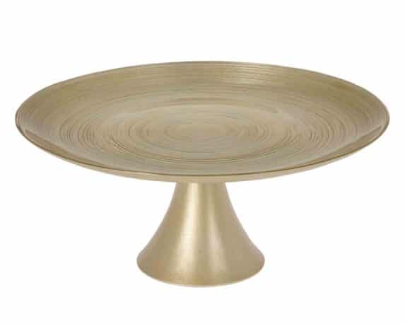 Alzata Dorata D23x13cm in Vetro