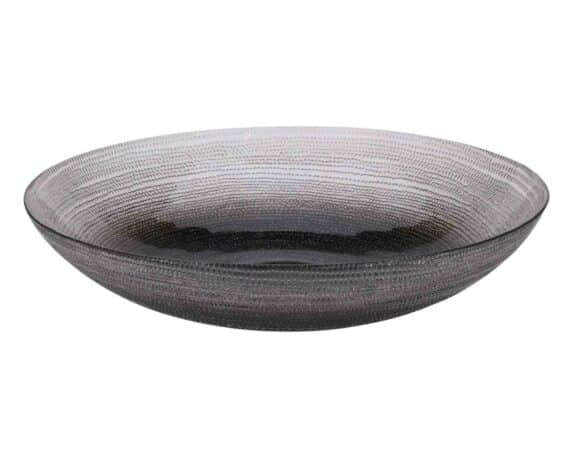 Ciotola Decorativa Nero D30x6cm in Vetro