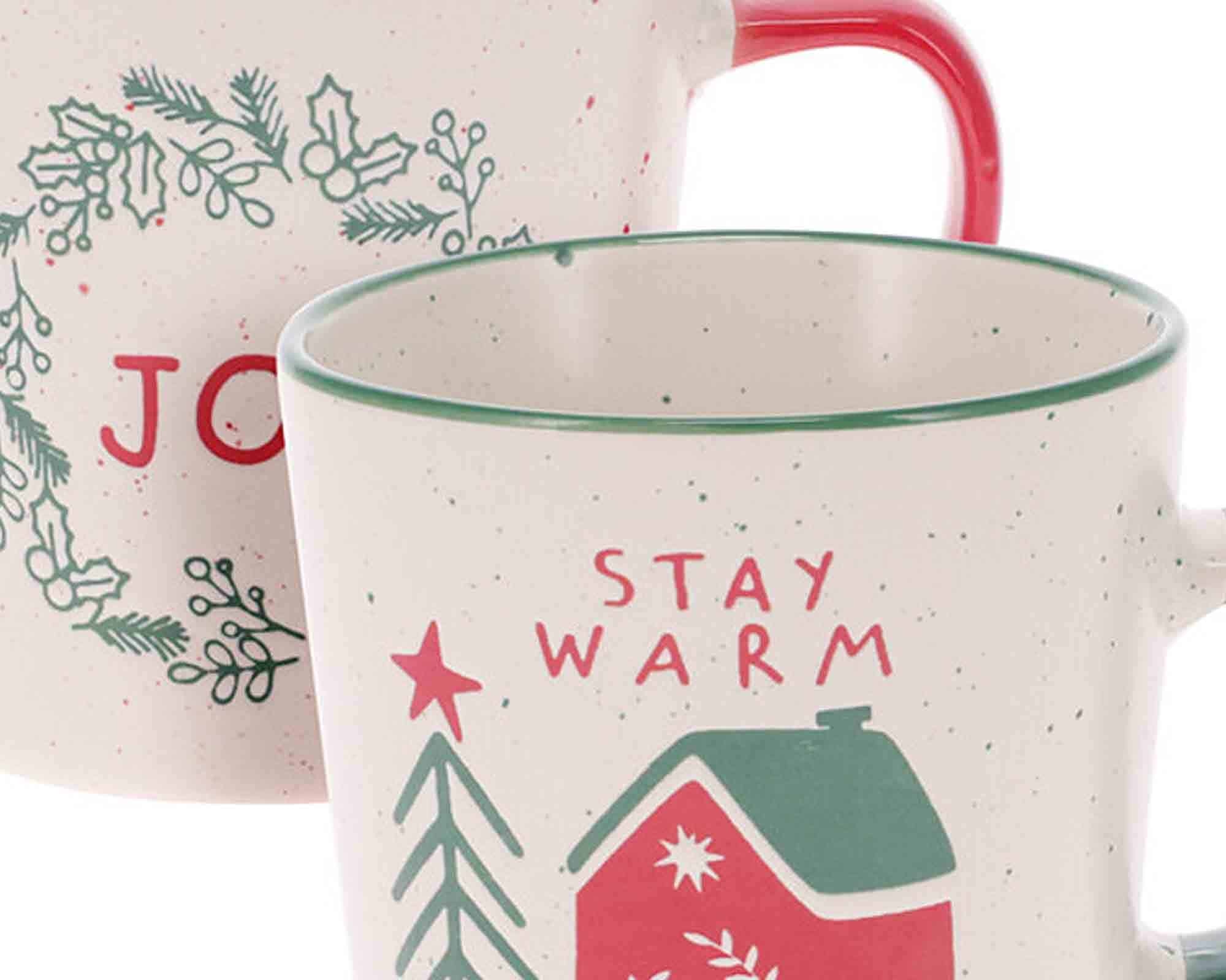 Set 2 Pz Tazza di Natale Assortito 350ml in Ceramica - immagine 3